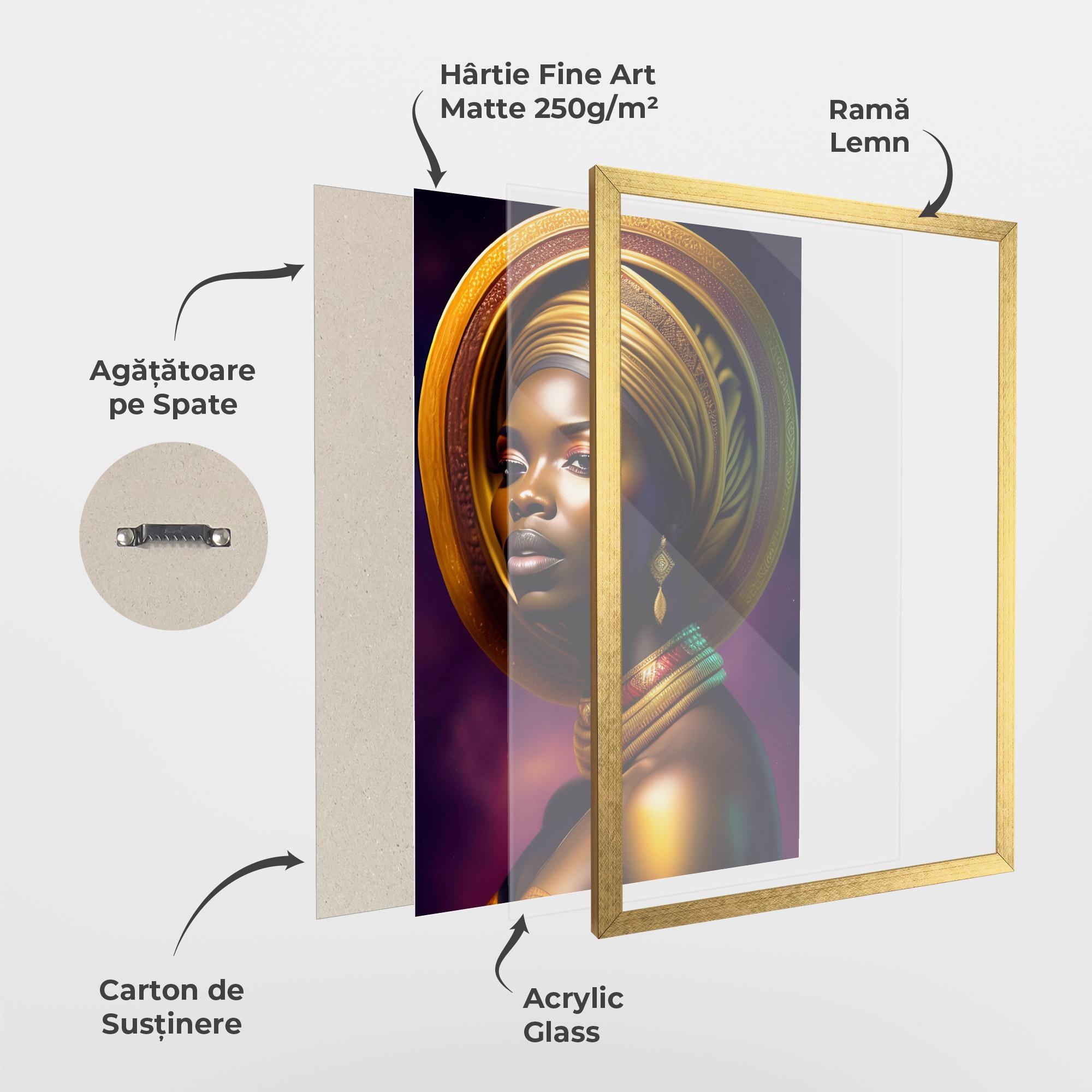 Poster Înrămat Golden Crown Woman mockup 1