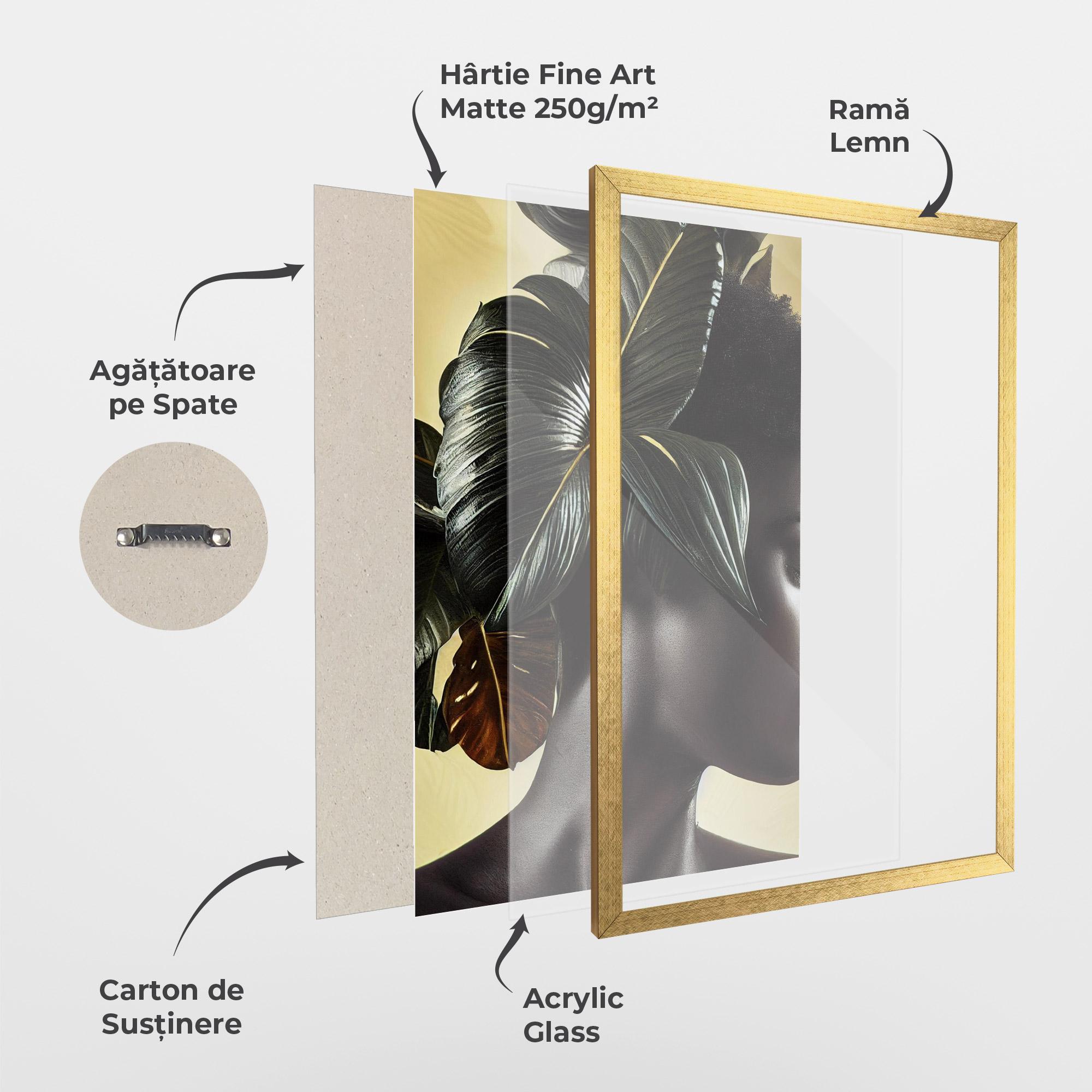 Poster Înrămat Leaf Woman mockup 1