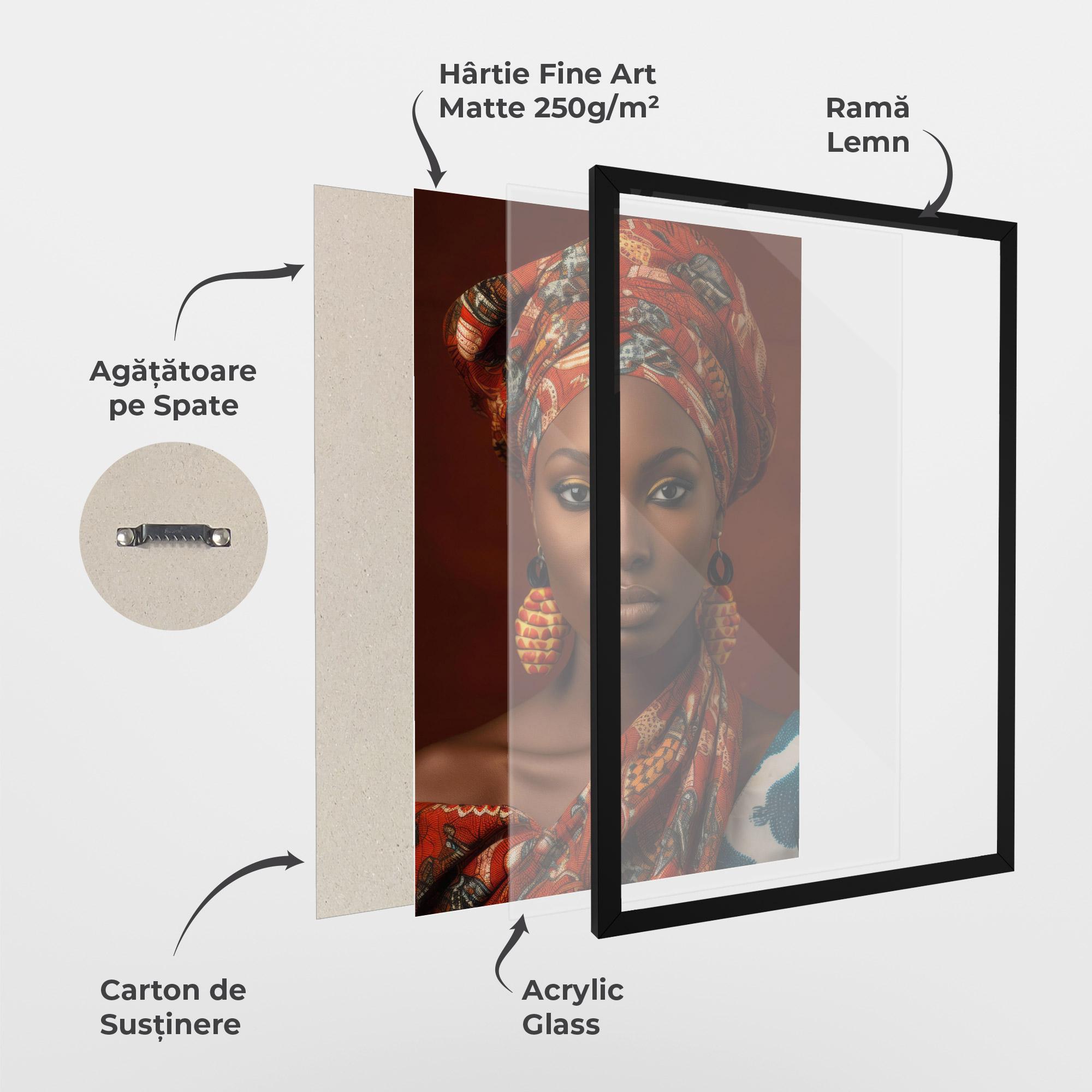 Poster Înrămat African Black Eyeliner mockup 1