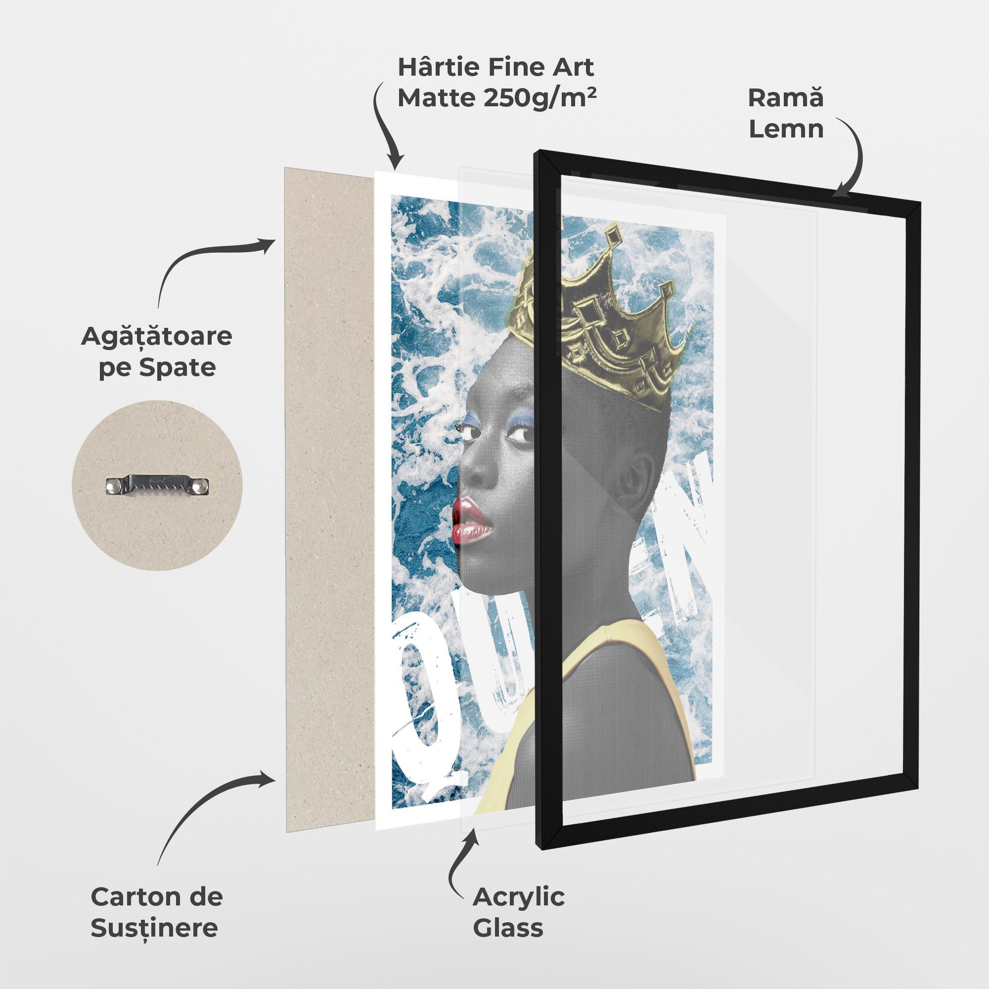 Poster Înrămat American Woman Crown mockup 1