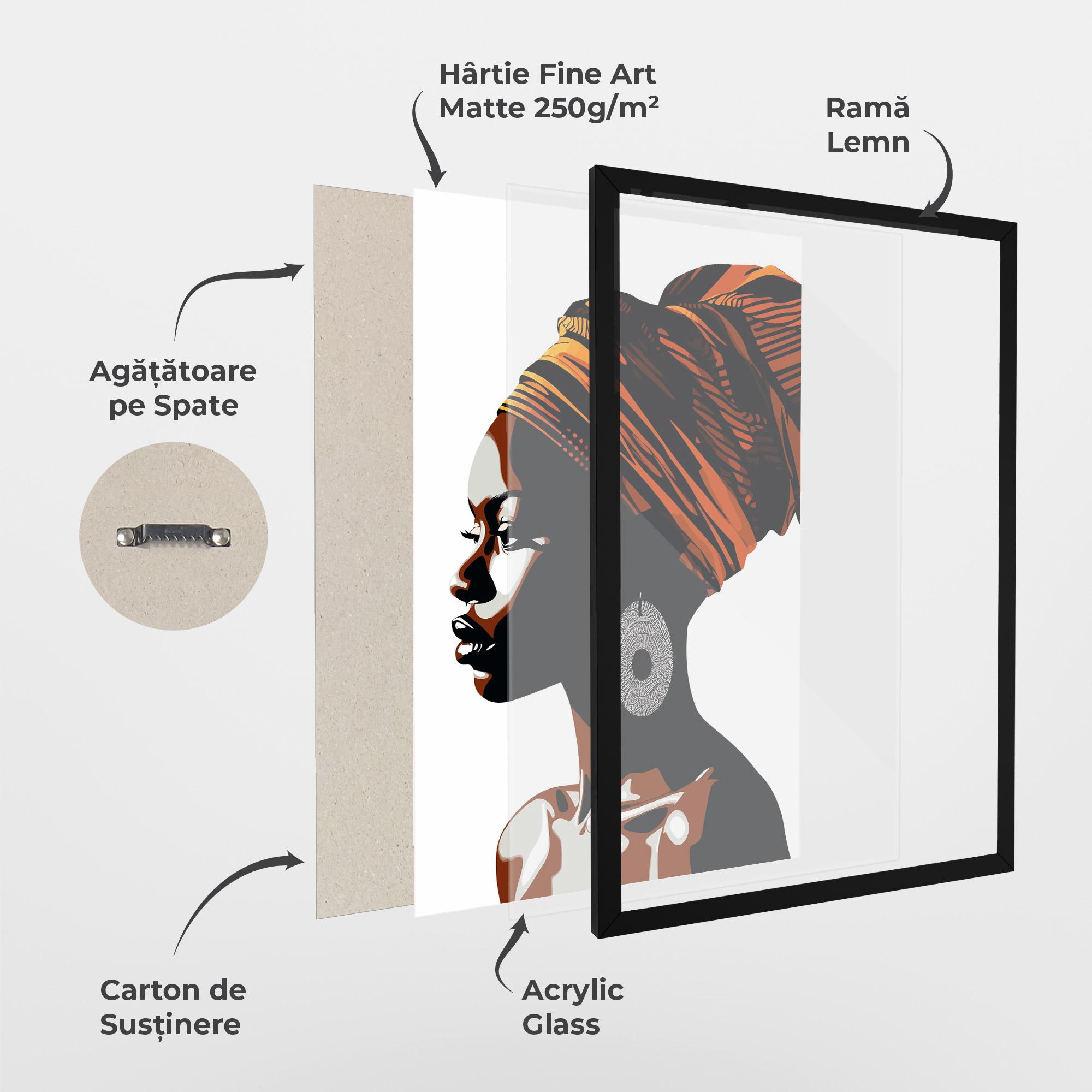 Poster Înrămat Black Pretty Woman mockup 1