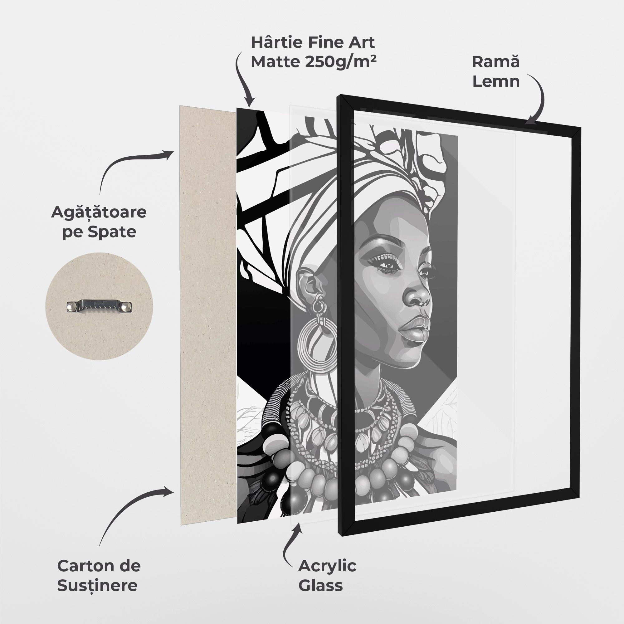 Black White African mockup 1