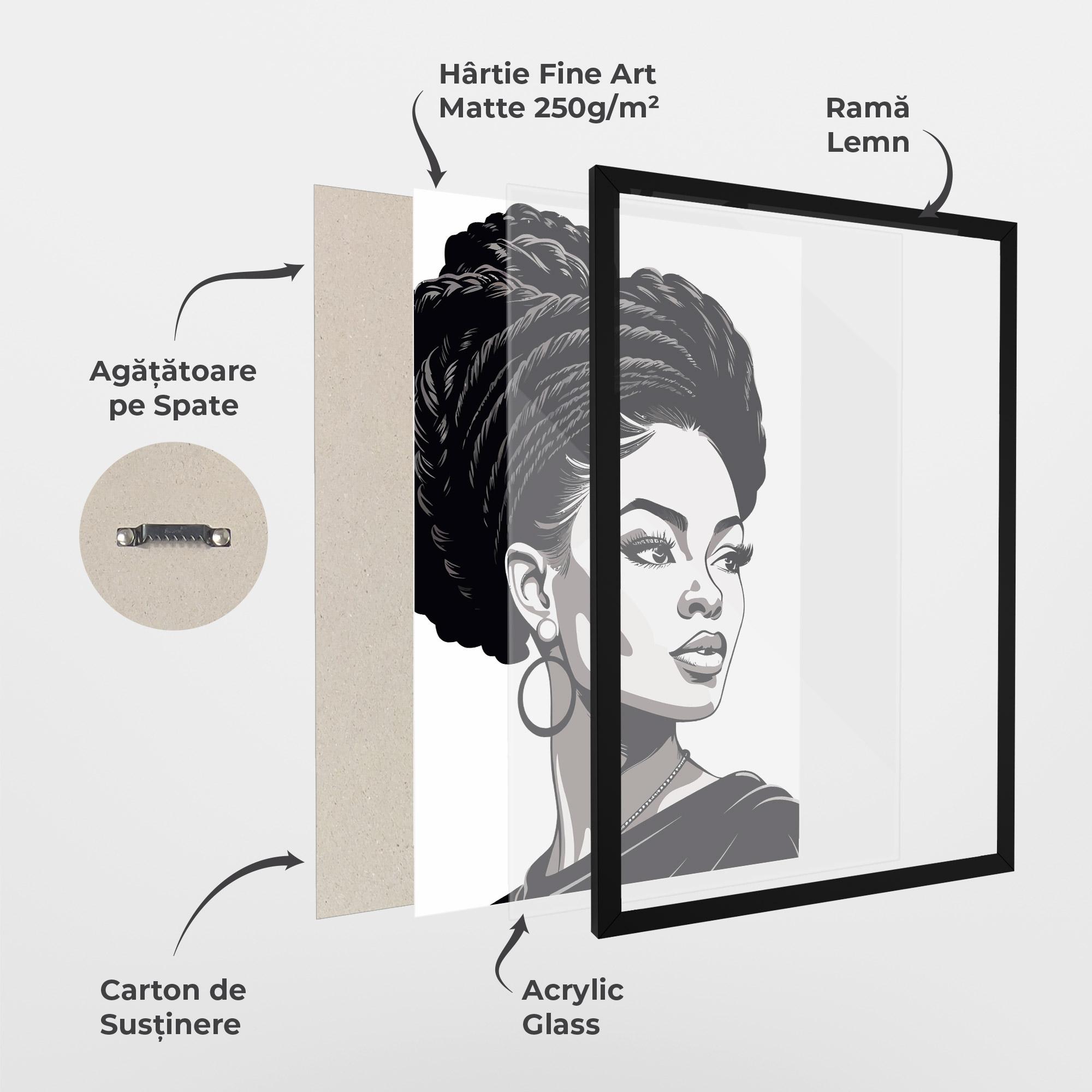 Poster Înrămat Brown Skin Woman mockup 1