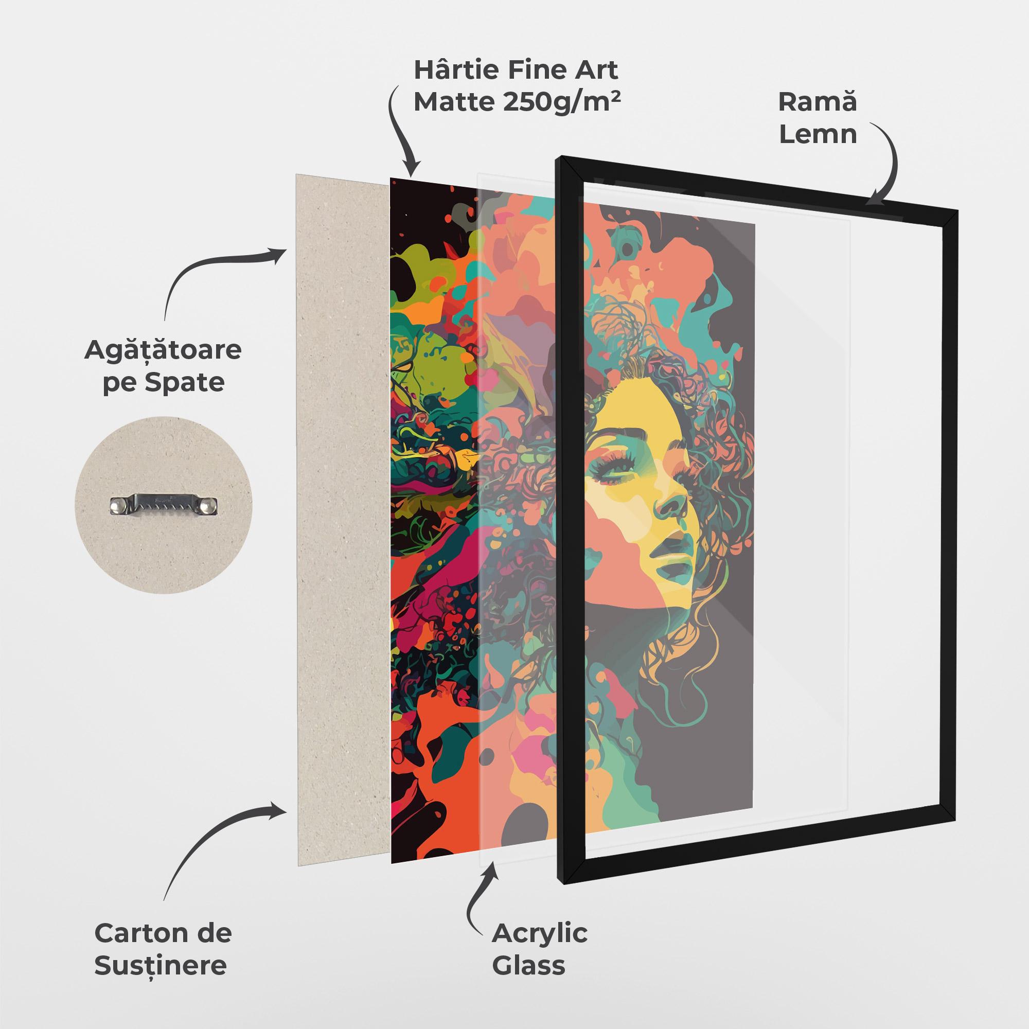 Poster Înrămat Colorful African Woman mockup 1