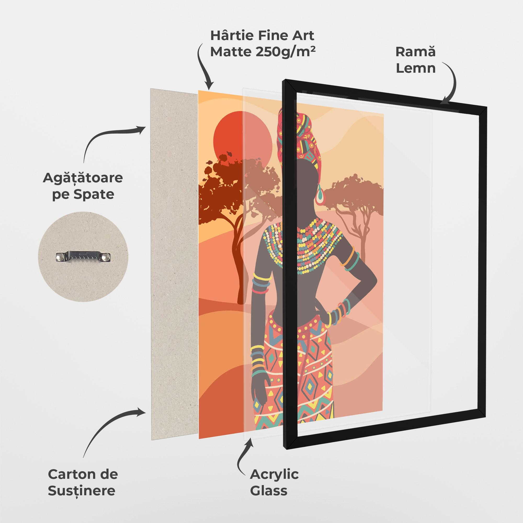 Poster Înrămat Ethnic African Color mockup 1