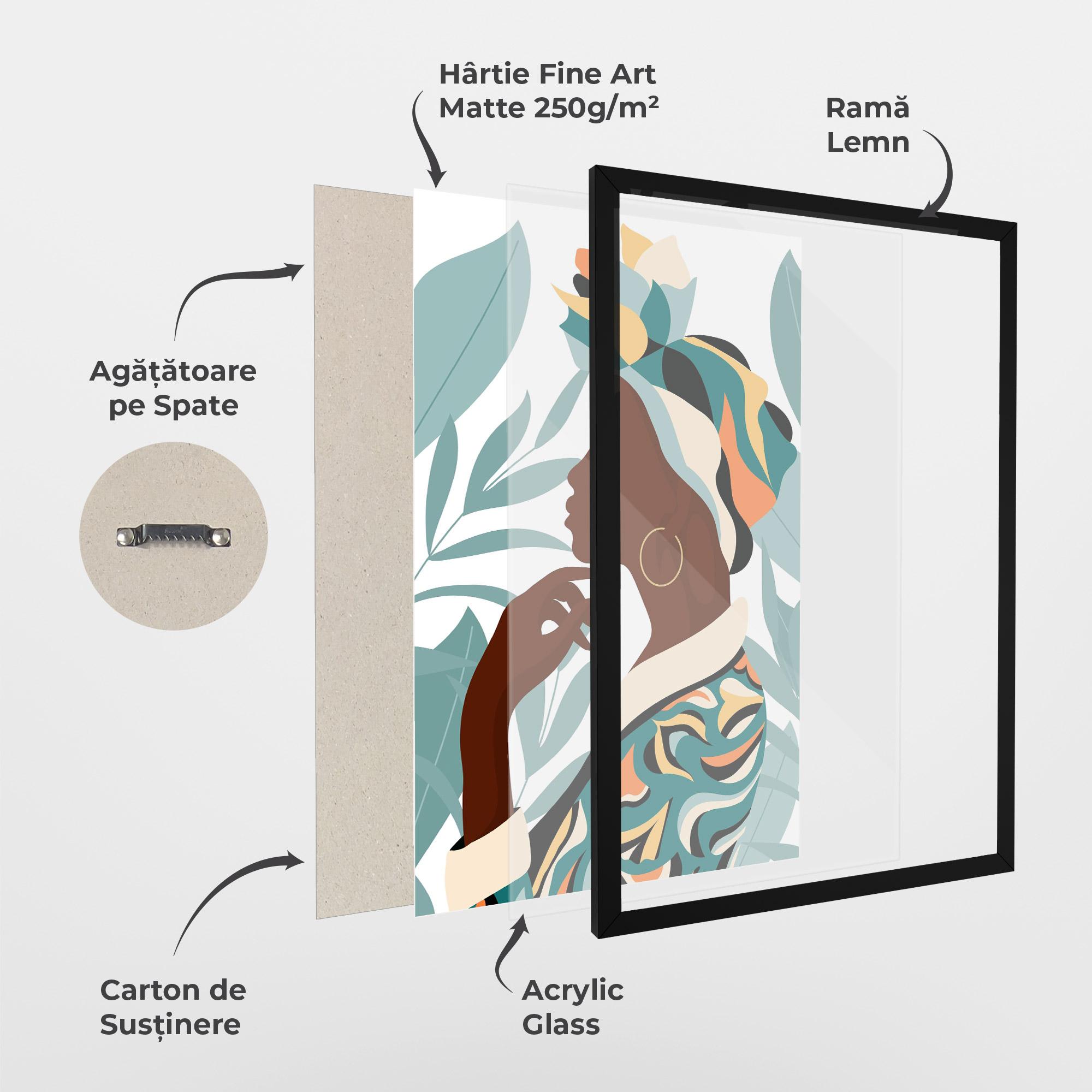 Poster Înrămat Gold African Earring mockup 1