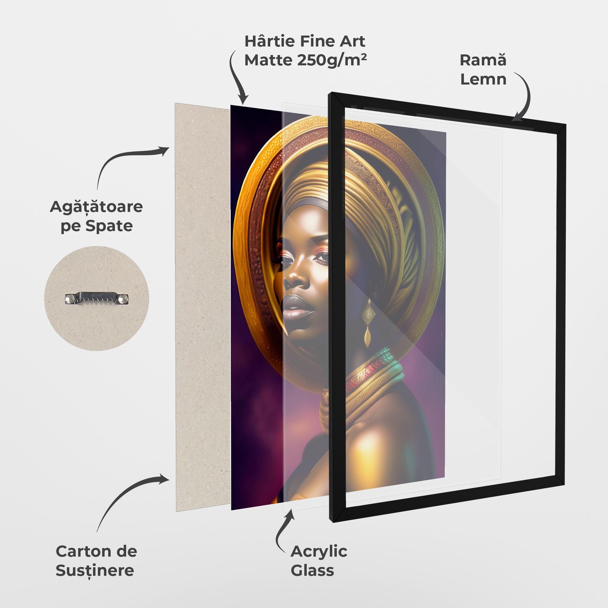 Poster Înrămat Golden Crown Woman mockup 1