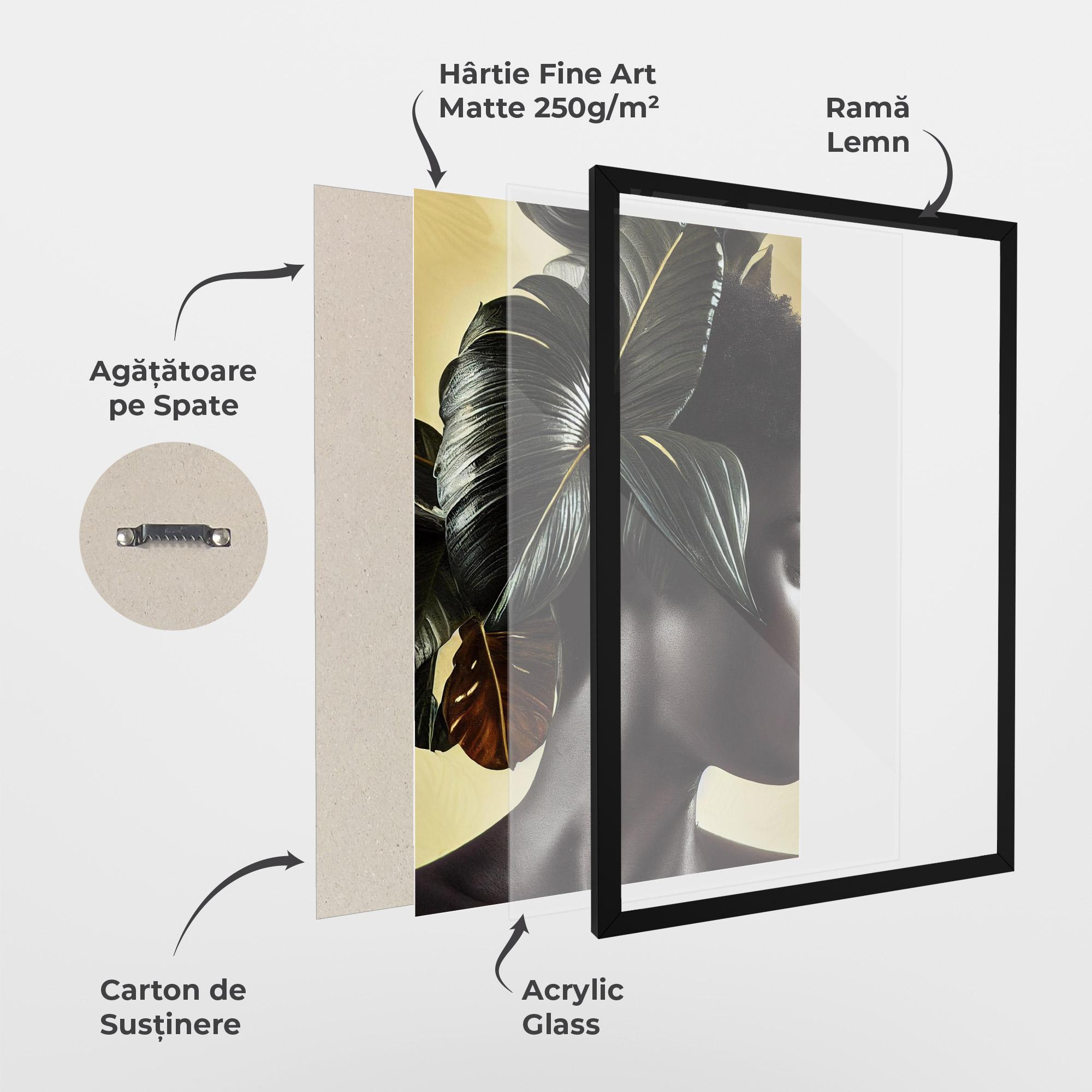 Poster Înrămat Leaf Woman mockup 1