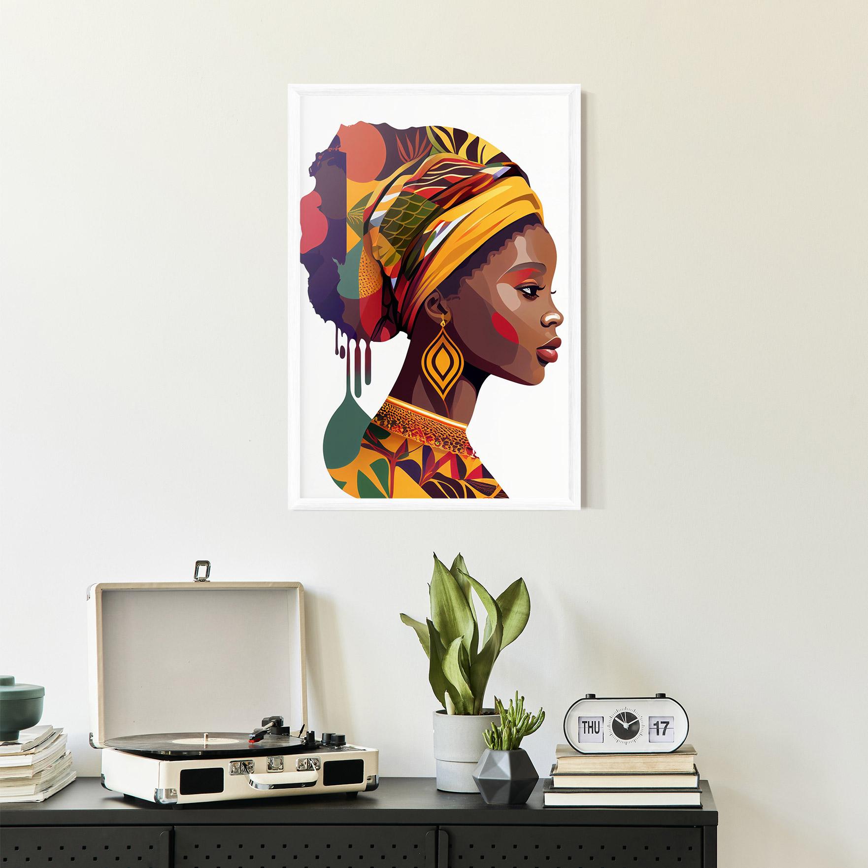 Poster Înrămat Colorful African mockup 2