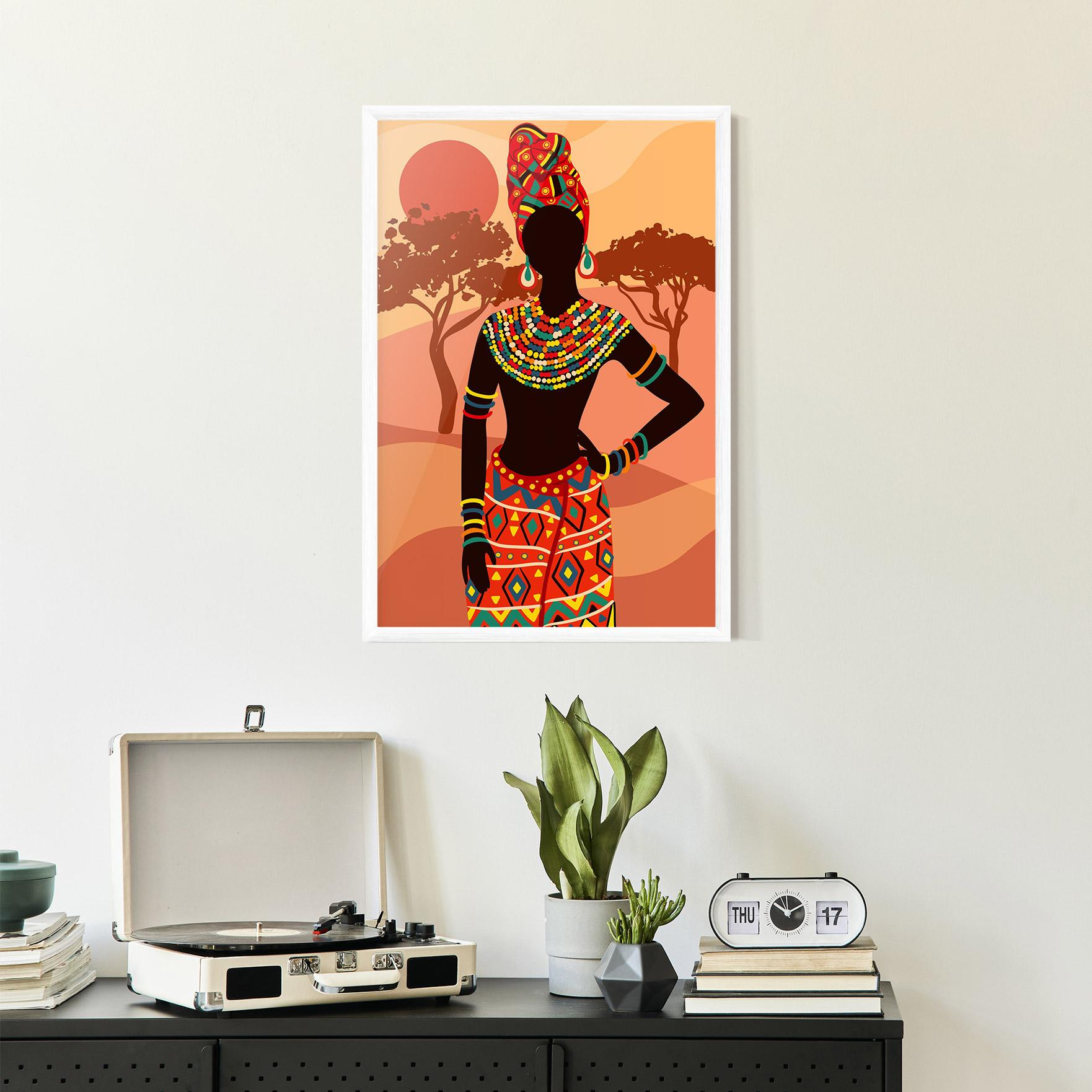 Poster Înrămat Ethnic African Color mockup 2