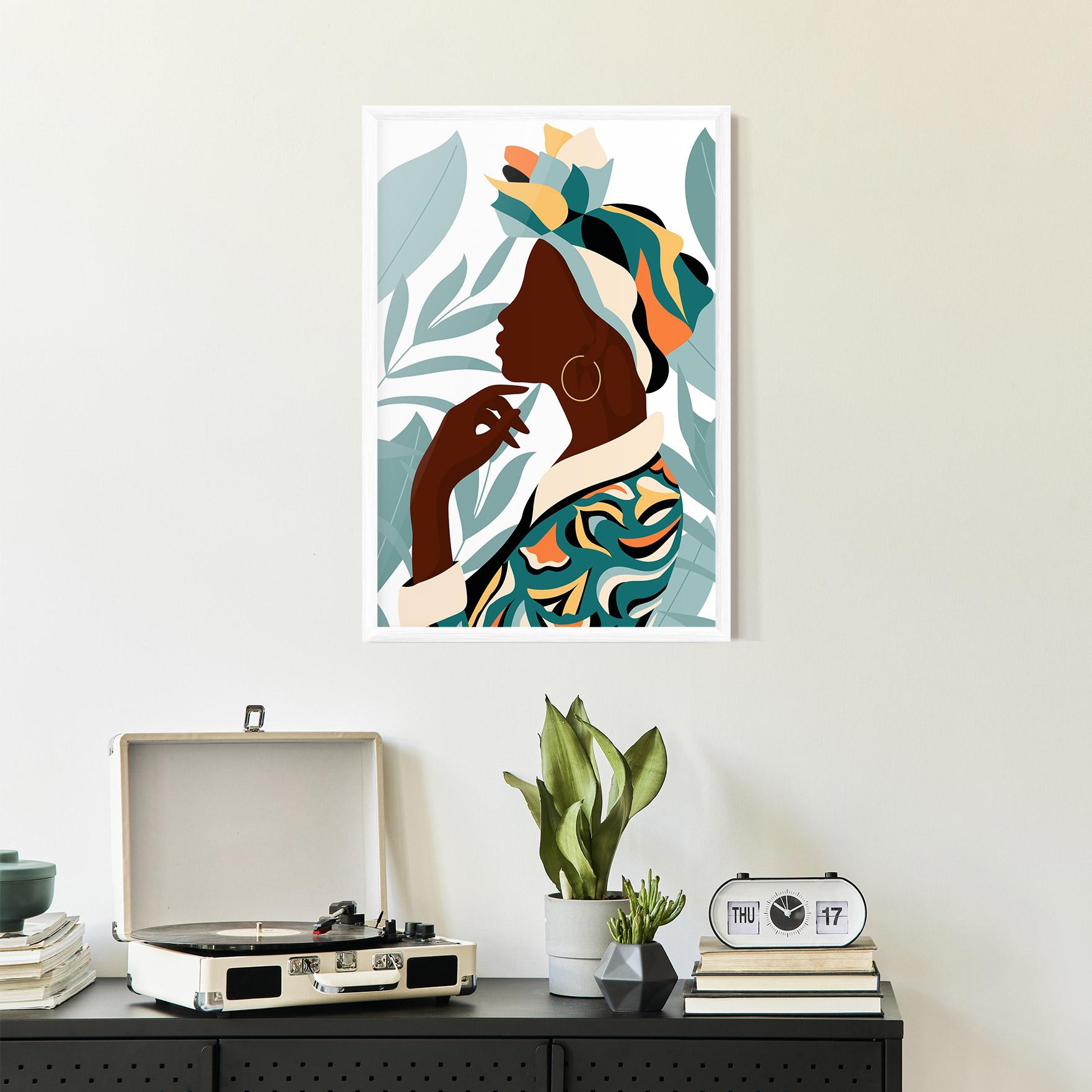 Poster Înrămat Gold African Earring mockup 2