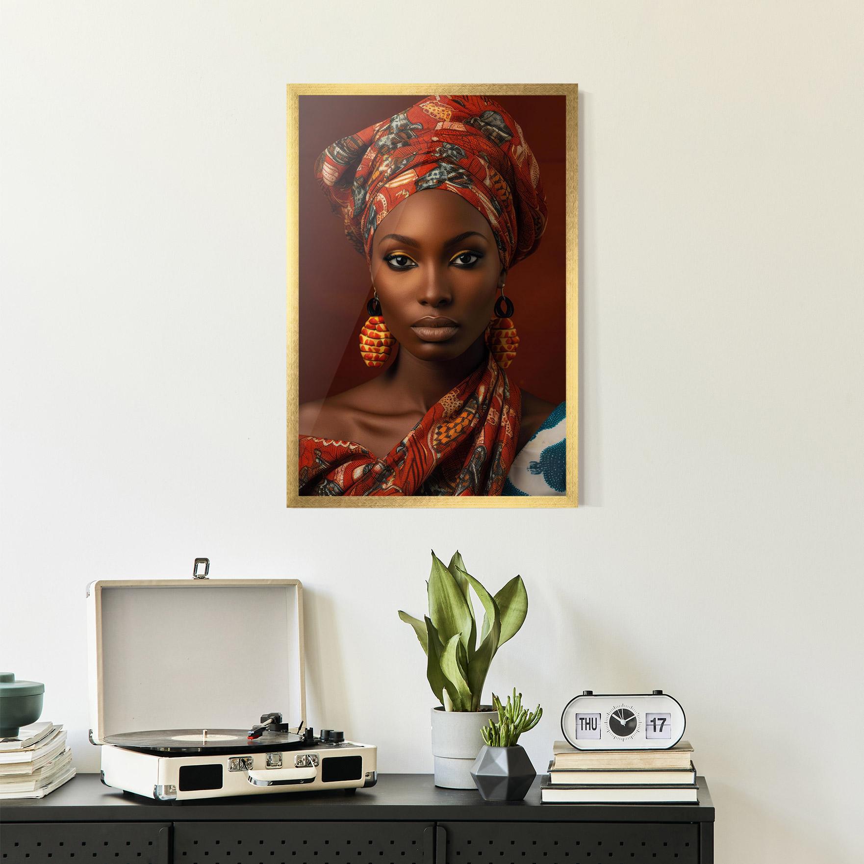 Poster Înrămat African Black Eyeliner mockup 2