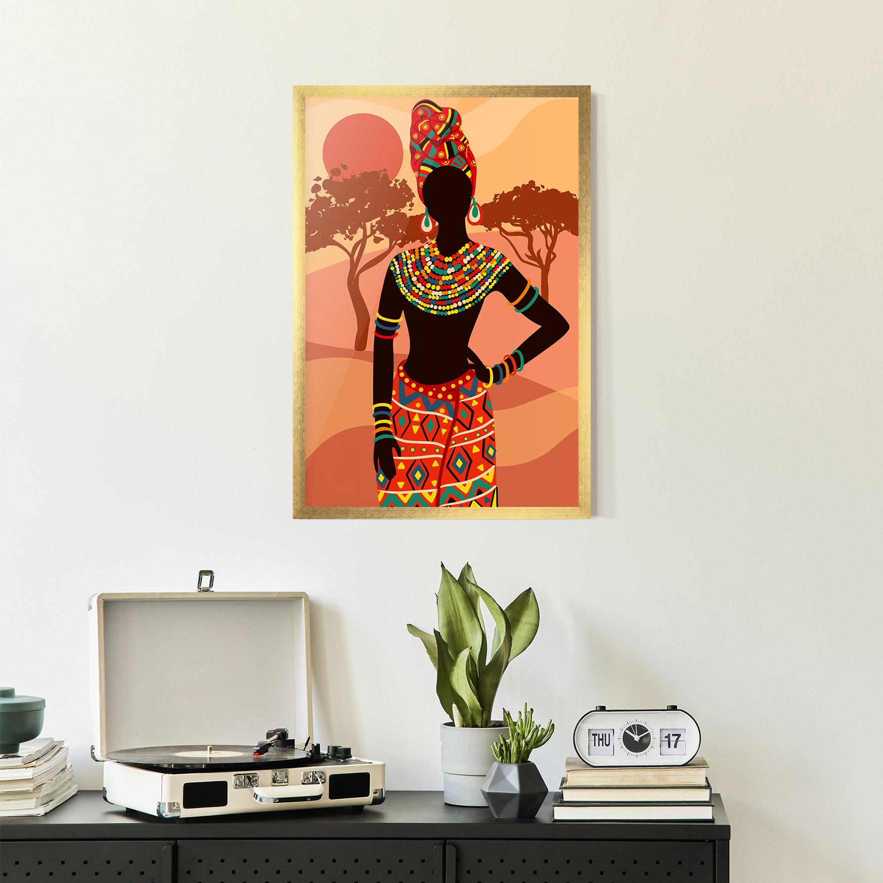 Poster Înrămat Ethnic African Color mockup 2