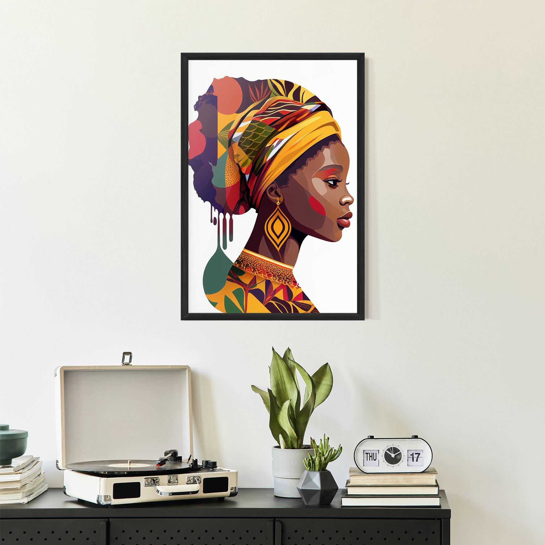 Poster Înrămat Colorful African mockup 2