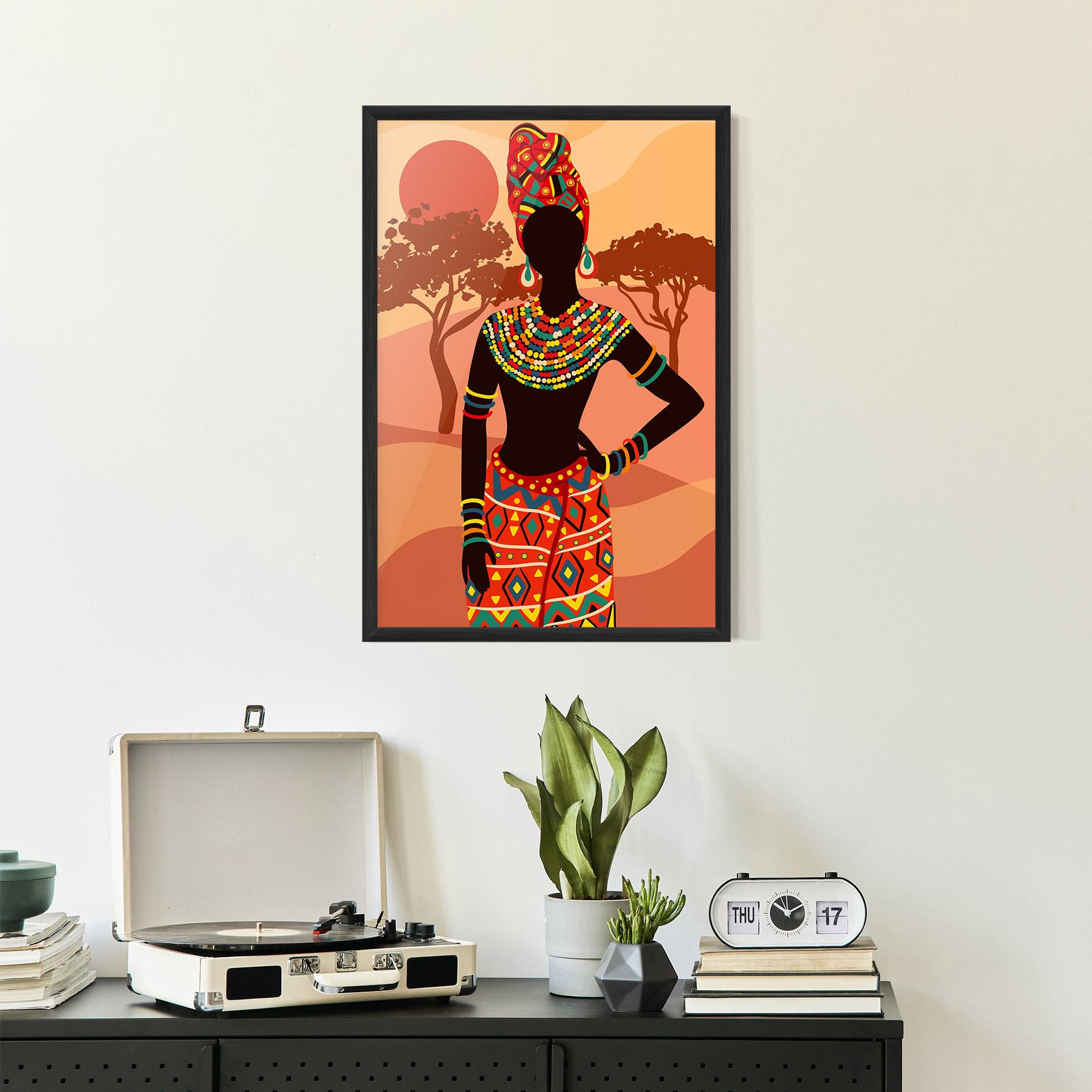Poster Înrămat Ethnic African Color mockup 2