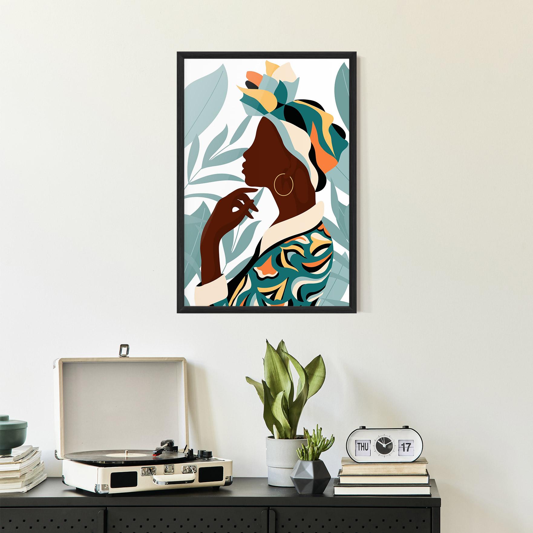 Poster Înrămat Gold African Earring mockup 2