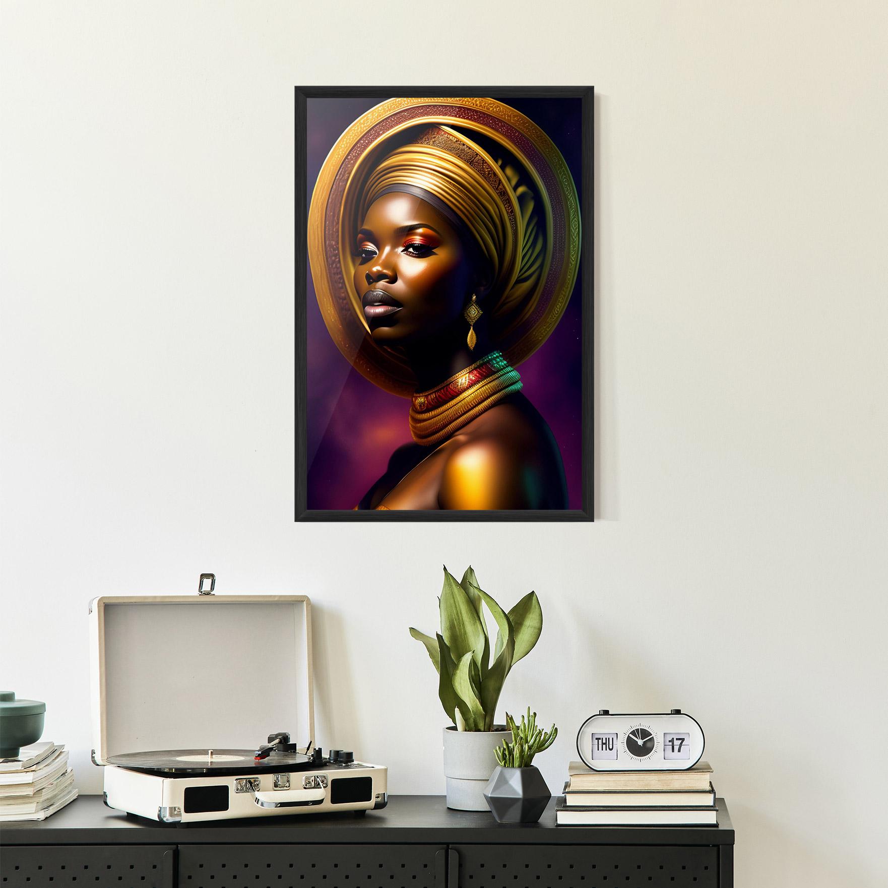 Poster Înrămat Golden Crown Woman mockup 2