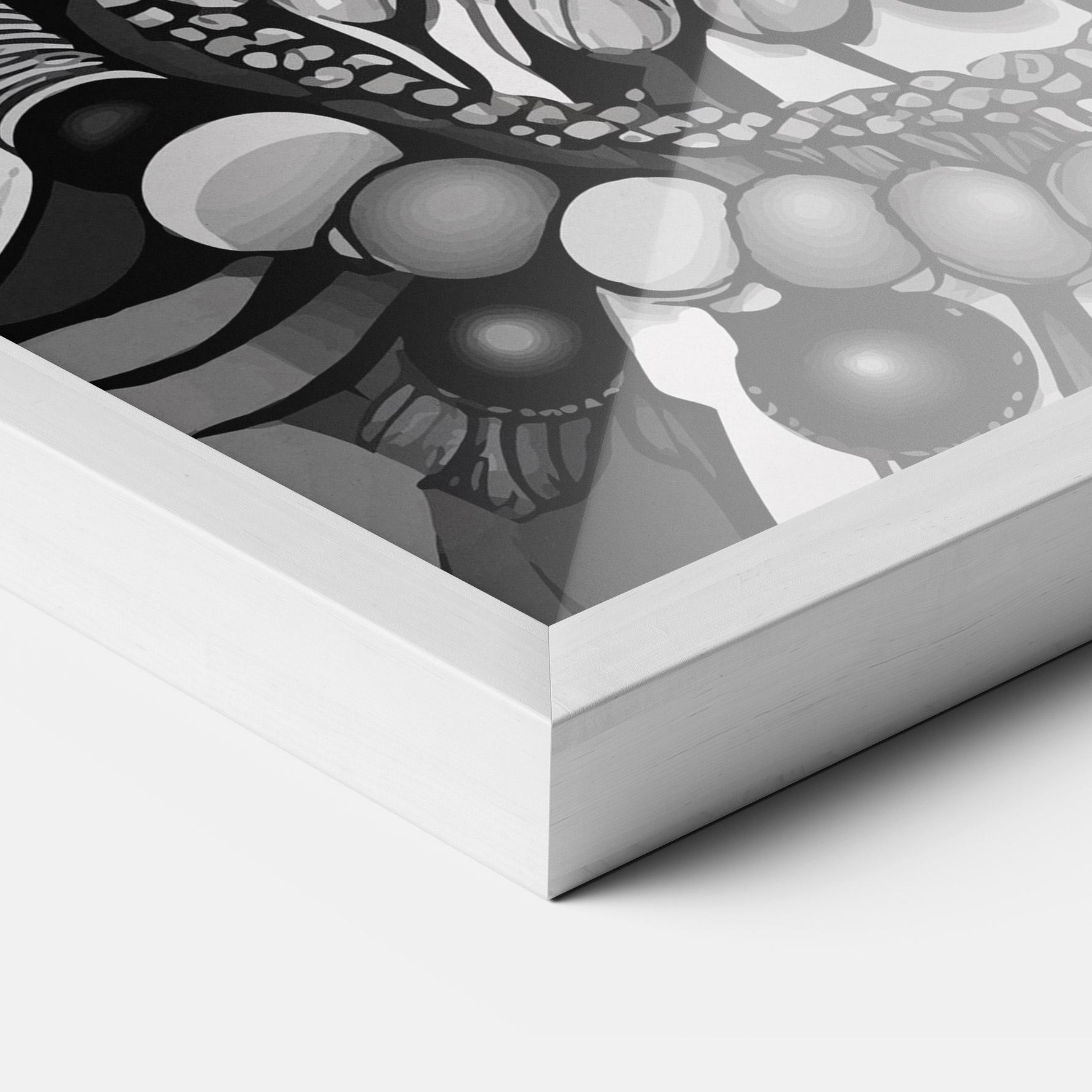 Poster Înrămat Black White African mockup 3