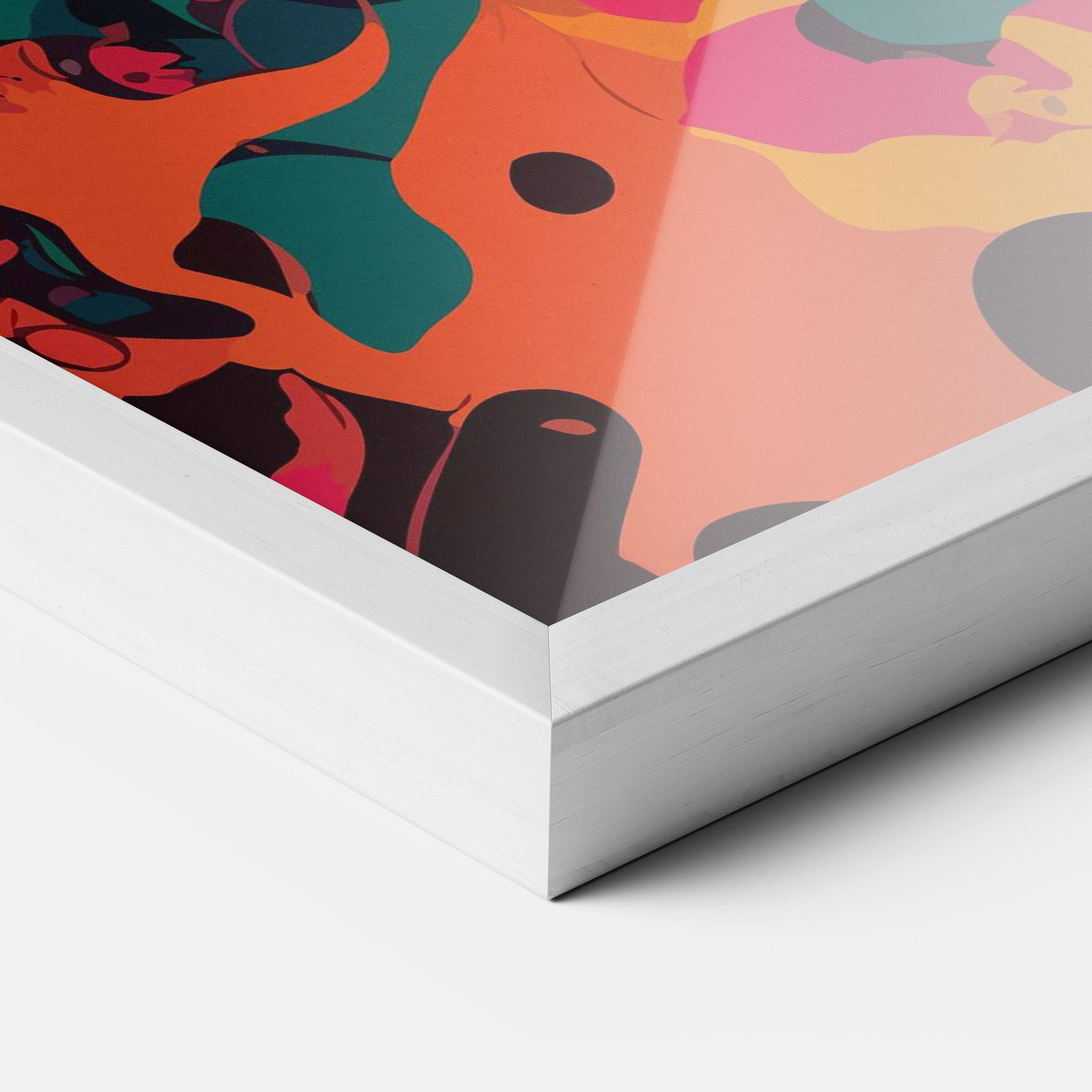 Poster Înrămat Colorful African Woman mockup 3