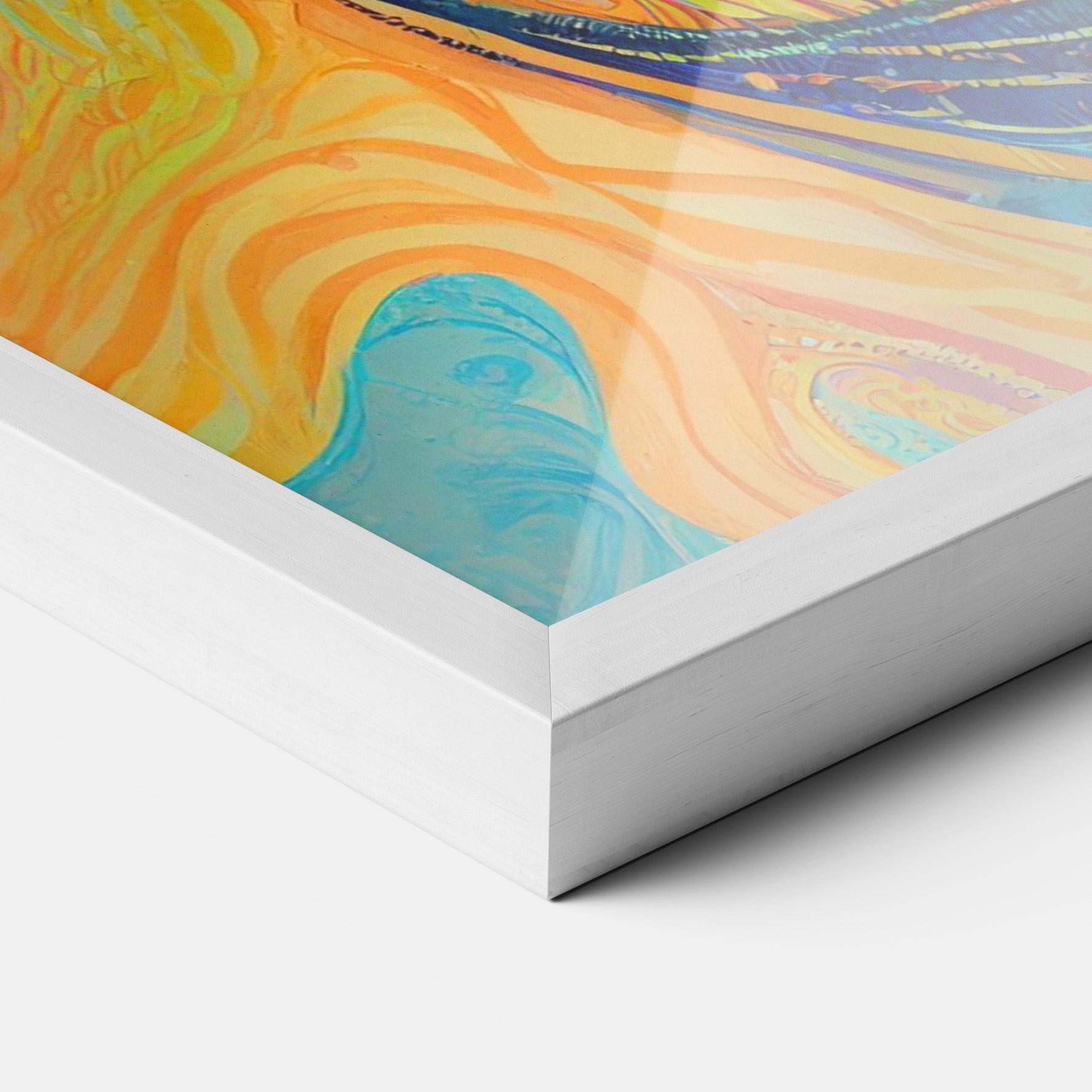 Poster Înrămat Portrait With Flowers mockup 3