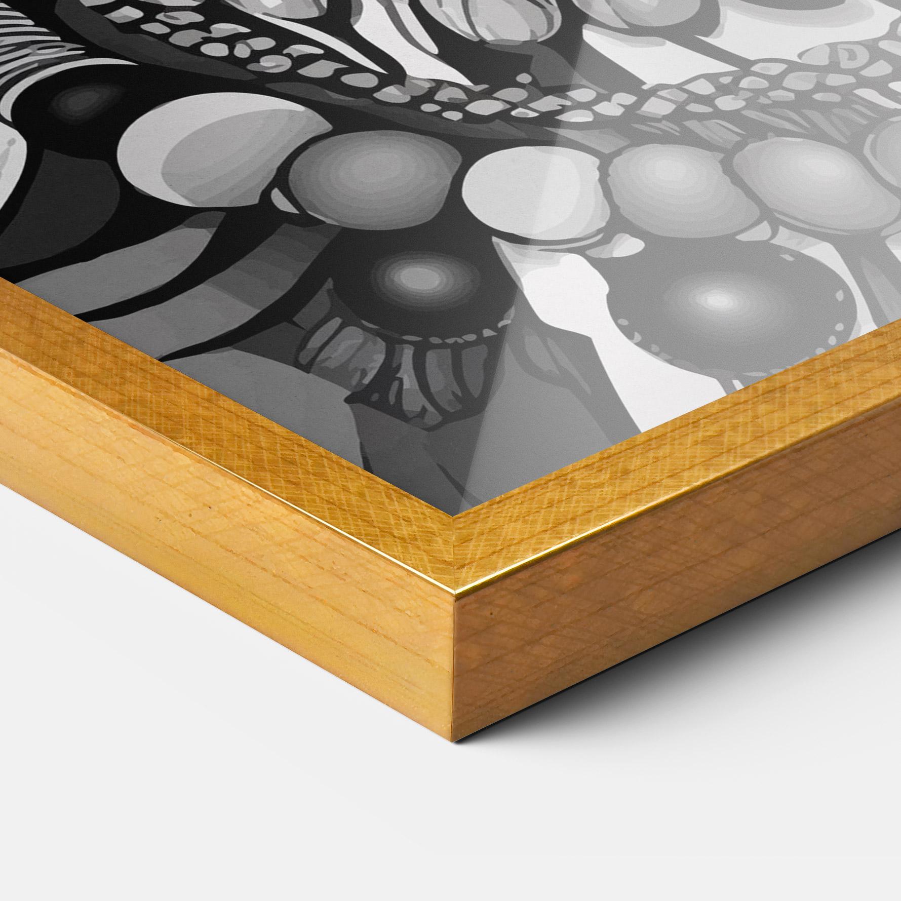 Poster Înrămat Black White African mockup 3