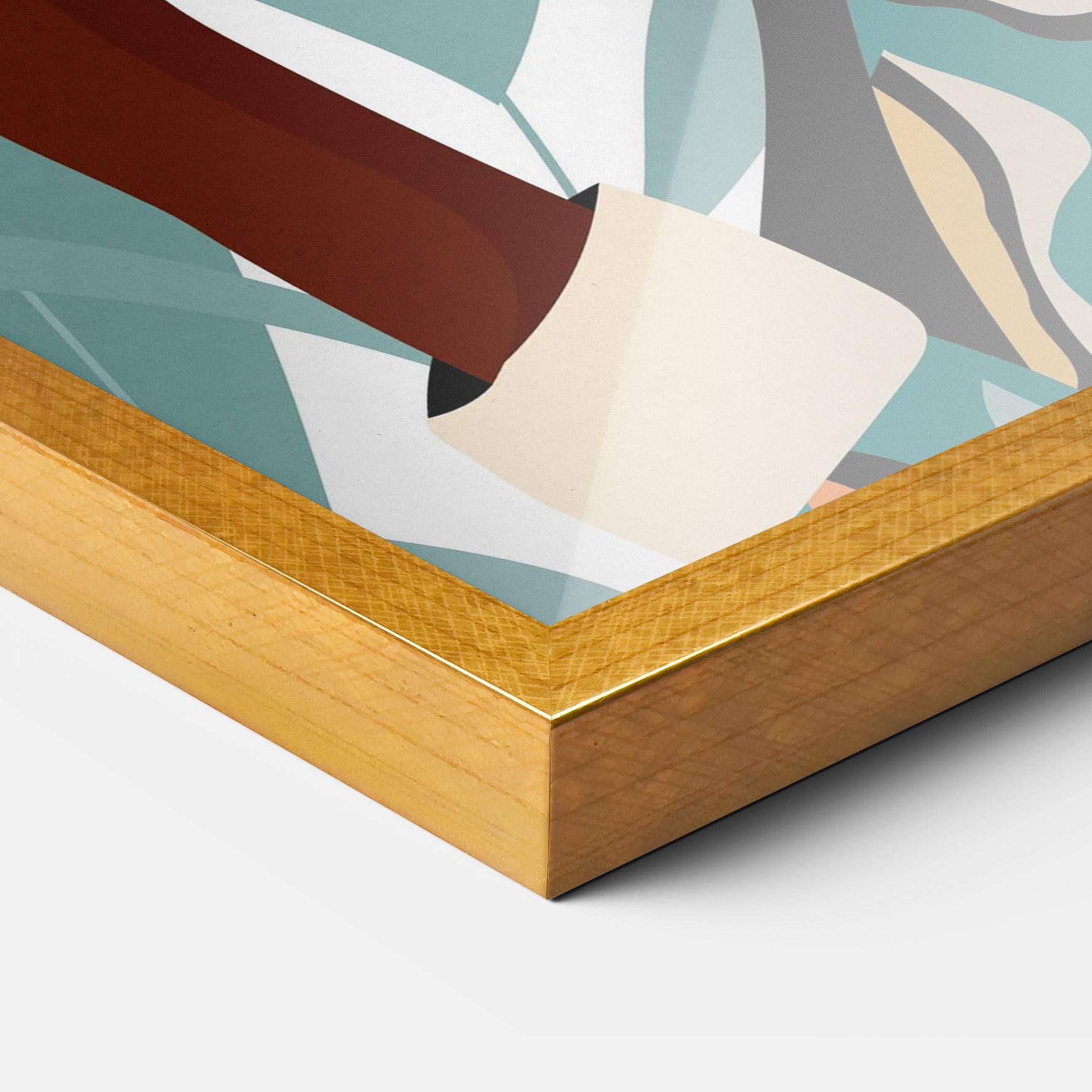 Poster Înrămat Gold African Earring mockup 3