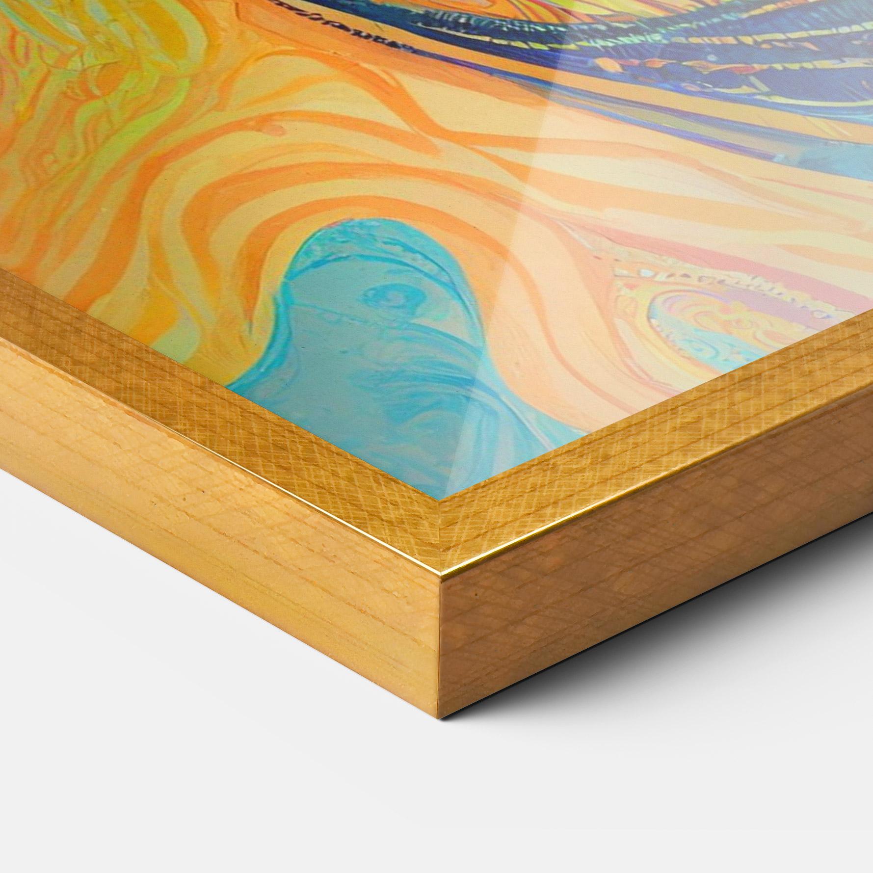 Poster Înrămat Portrait With Flowers mockup 3