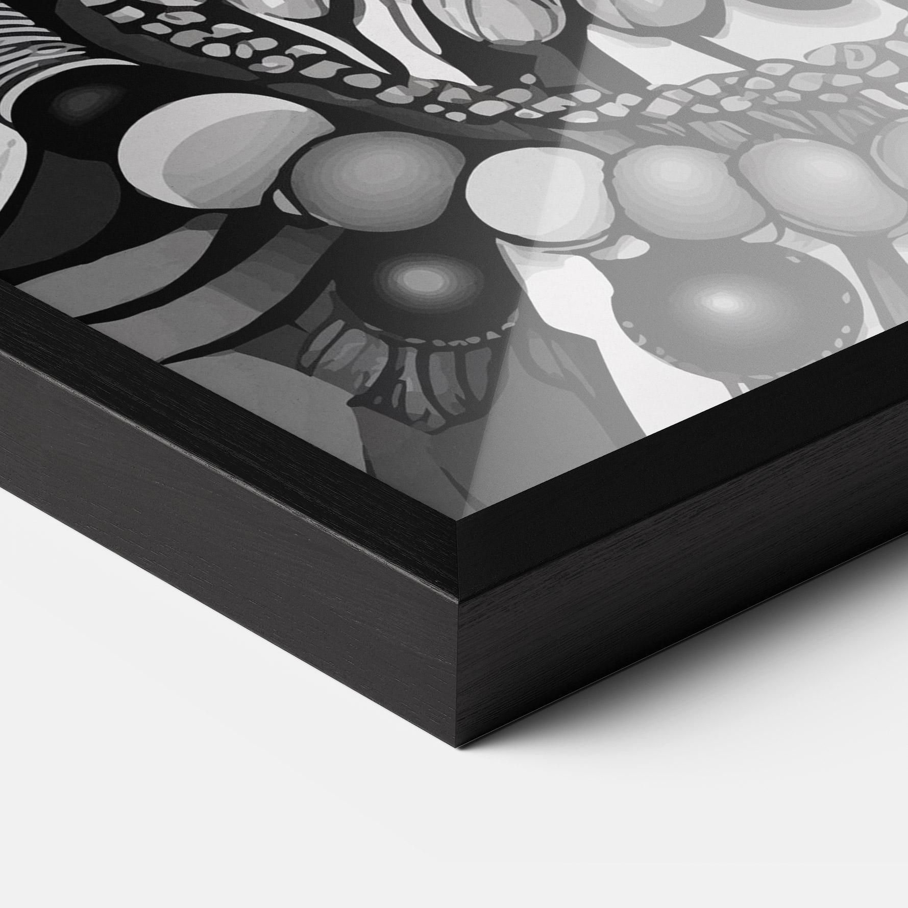 Poster Înrămat Black White African mockup 3