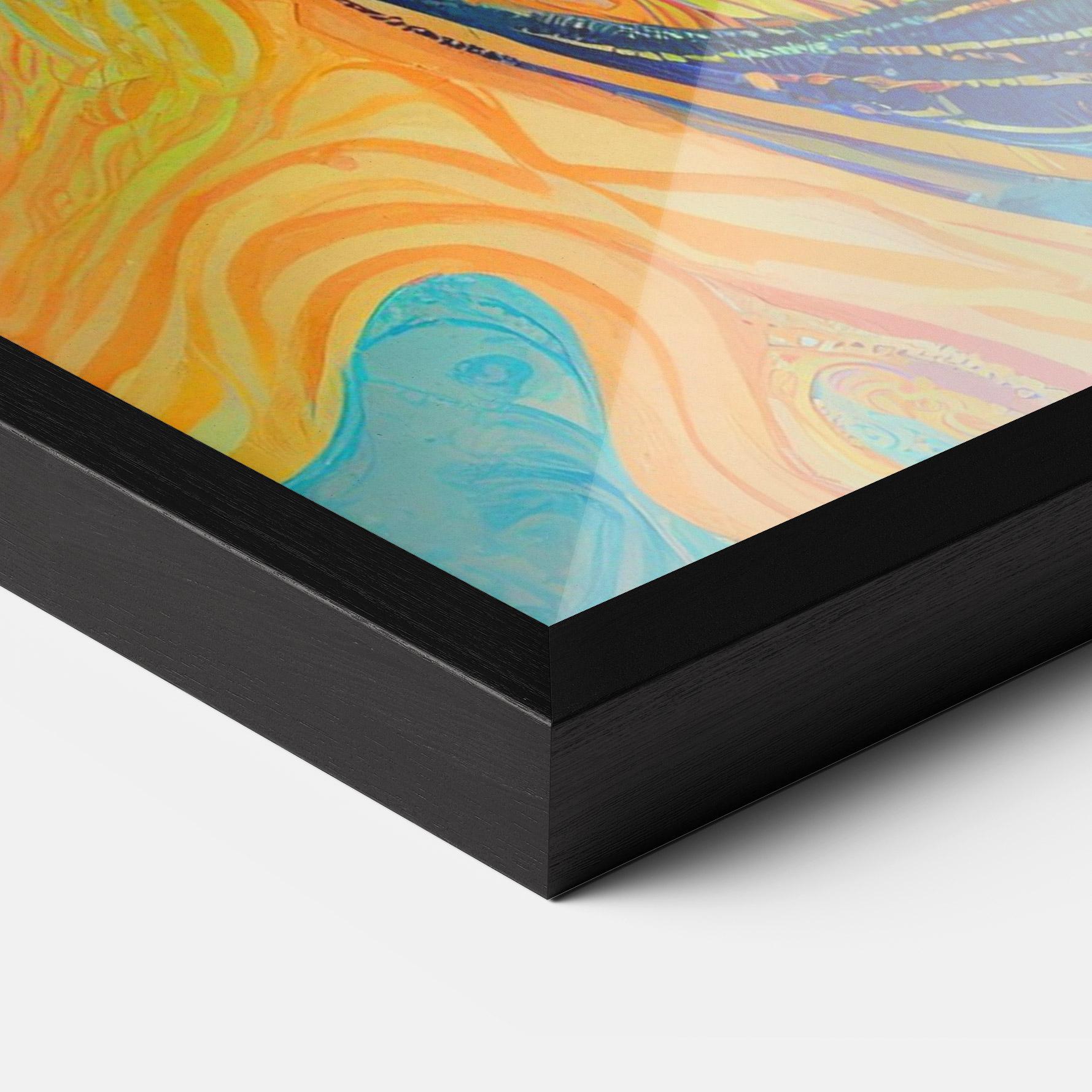 Poster Înrămat Portrait With Flowers mockup 3