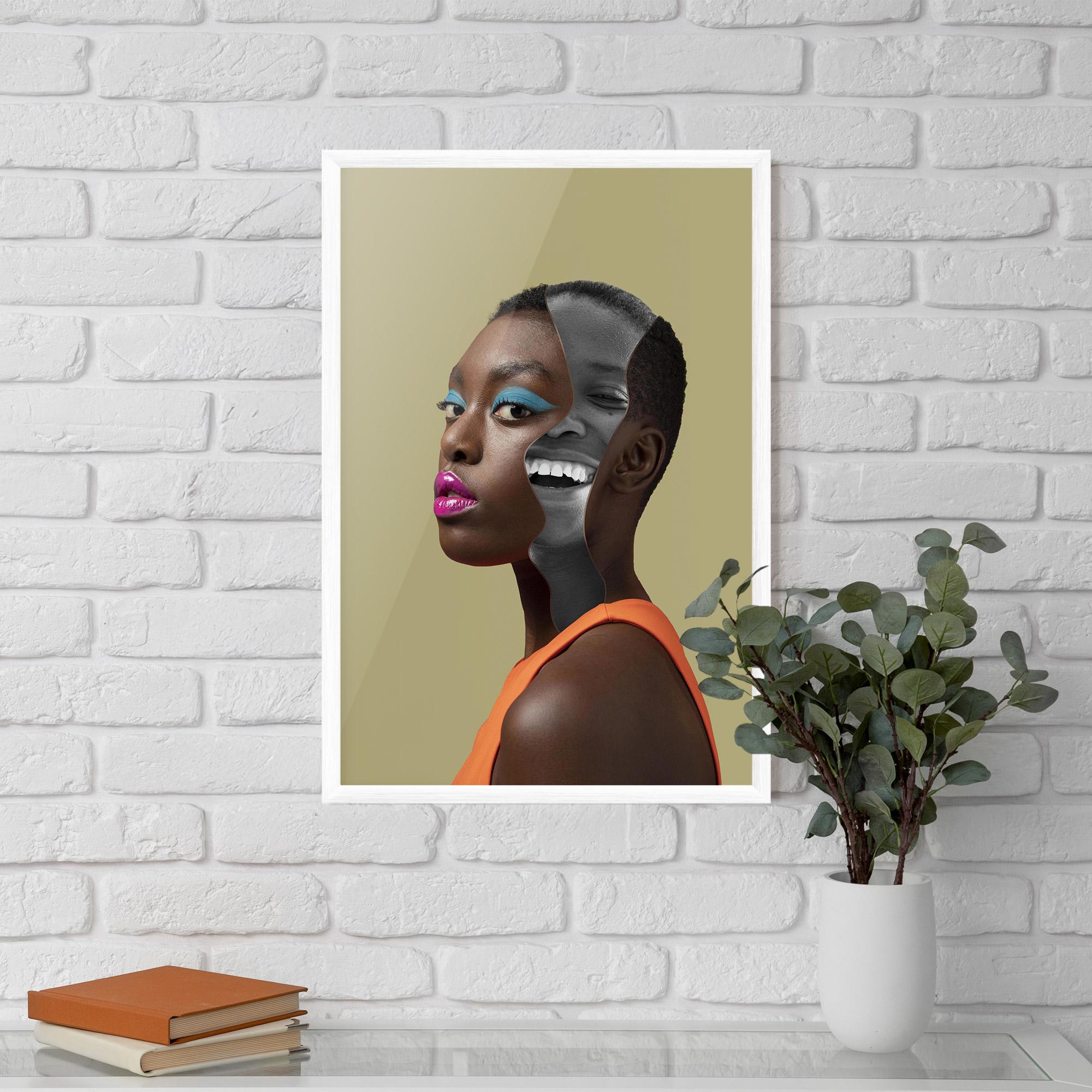 Poster Înrămat American Woman Collage mockup 5