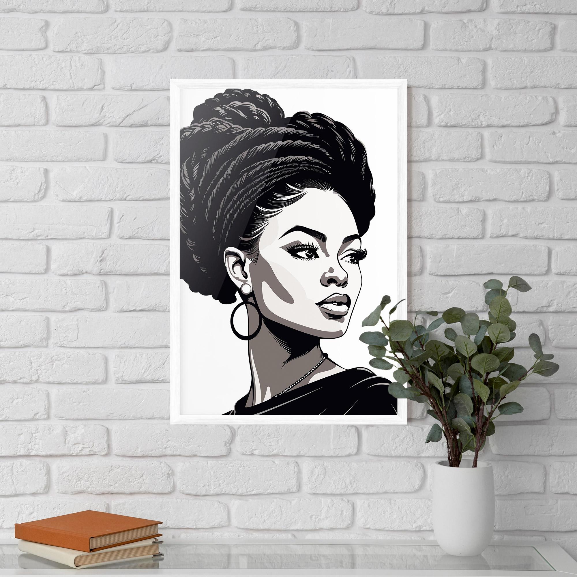 Poster Înrămat Brown Skin Woman mockup 5
