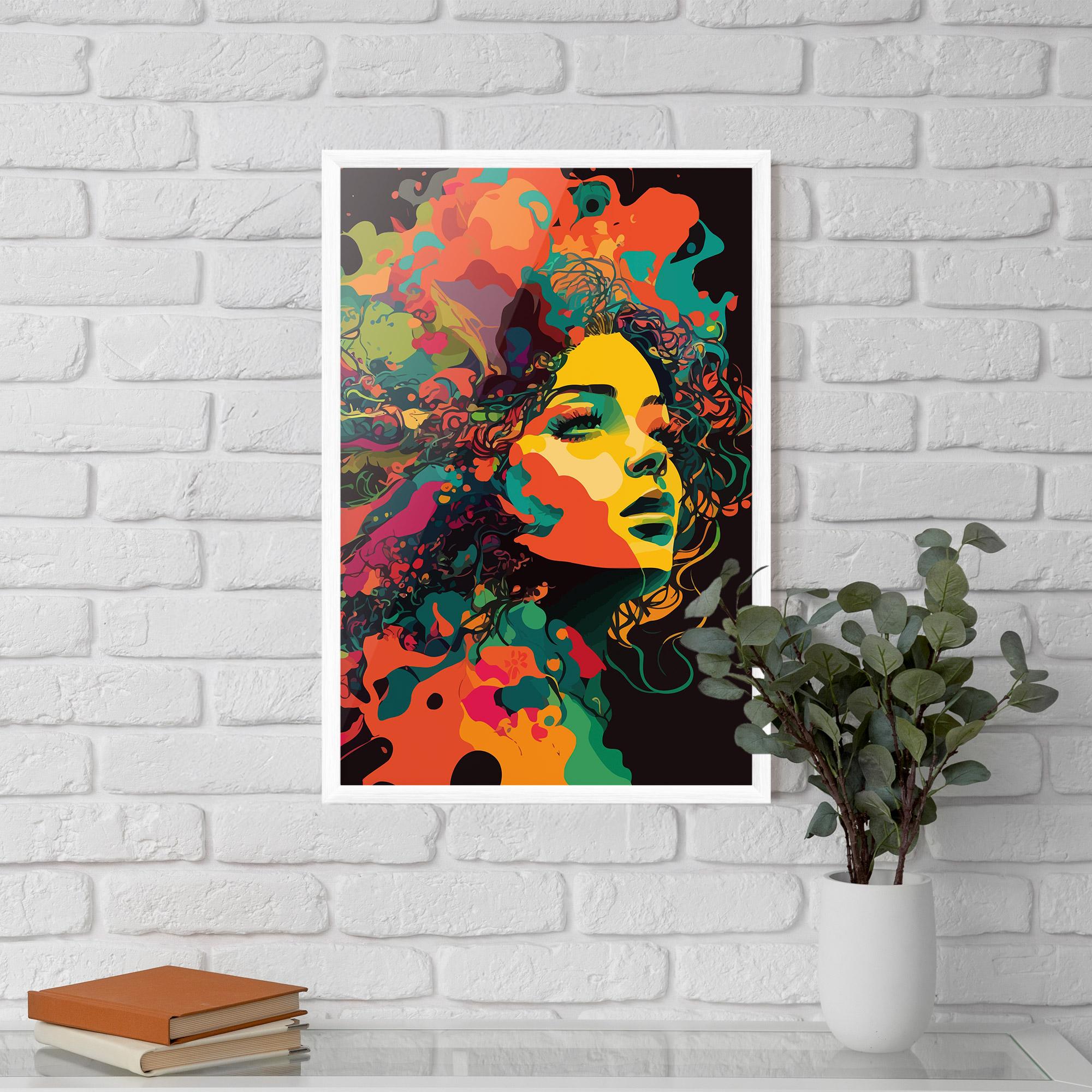 Poster Înrămat Colorful African Woman mockup 5