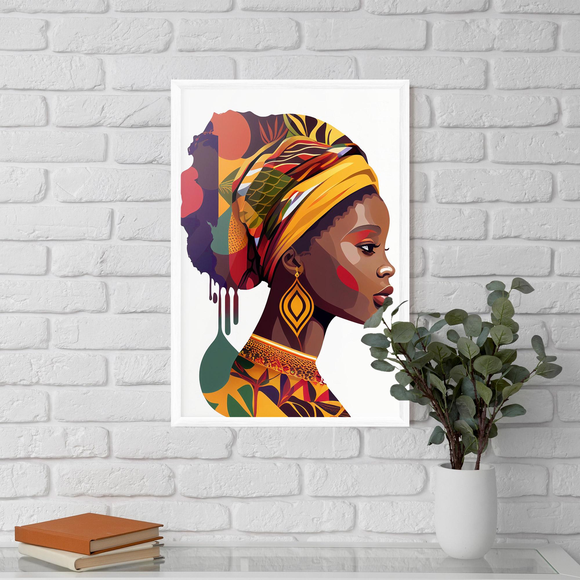 Poster Înrămat Colorful African mockup 5