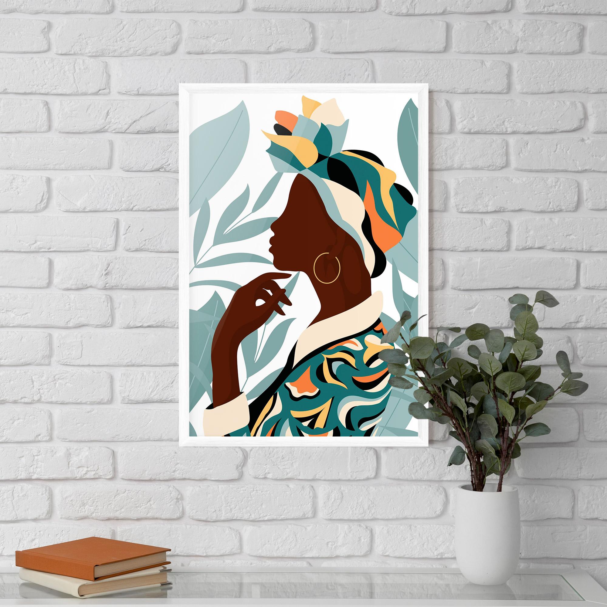 Poster Înrămat Gold African Earring mockup 5