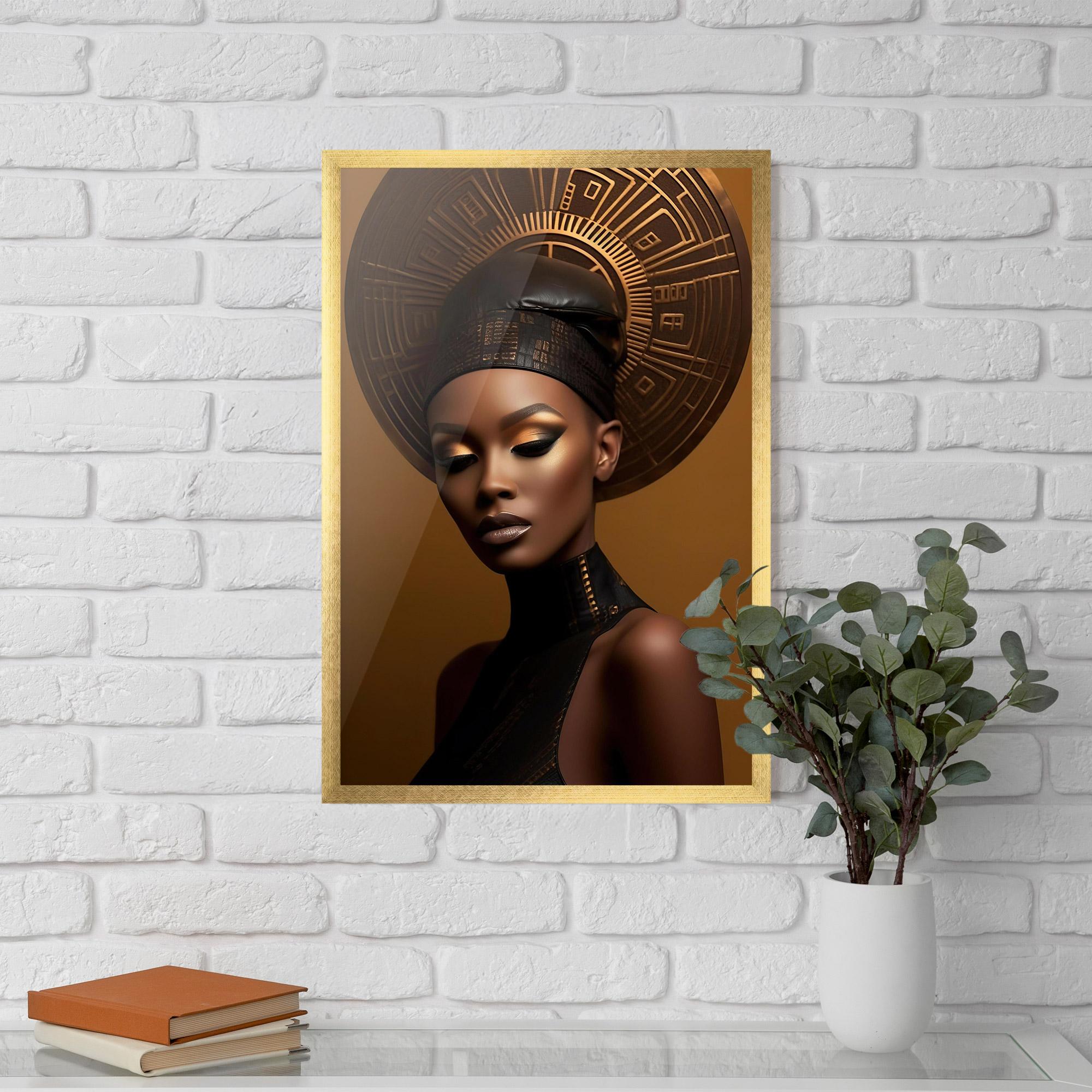Poster Înrămat African Abstract Art mockup 5