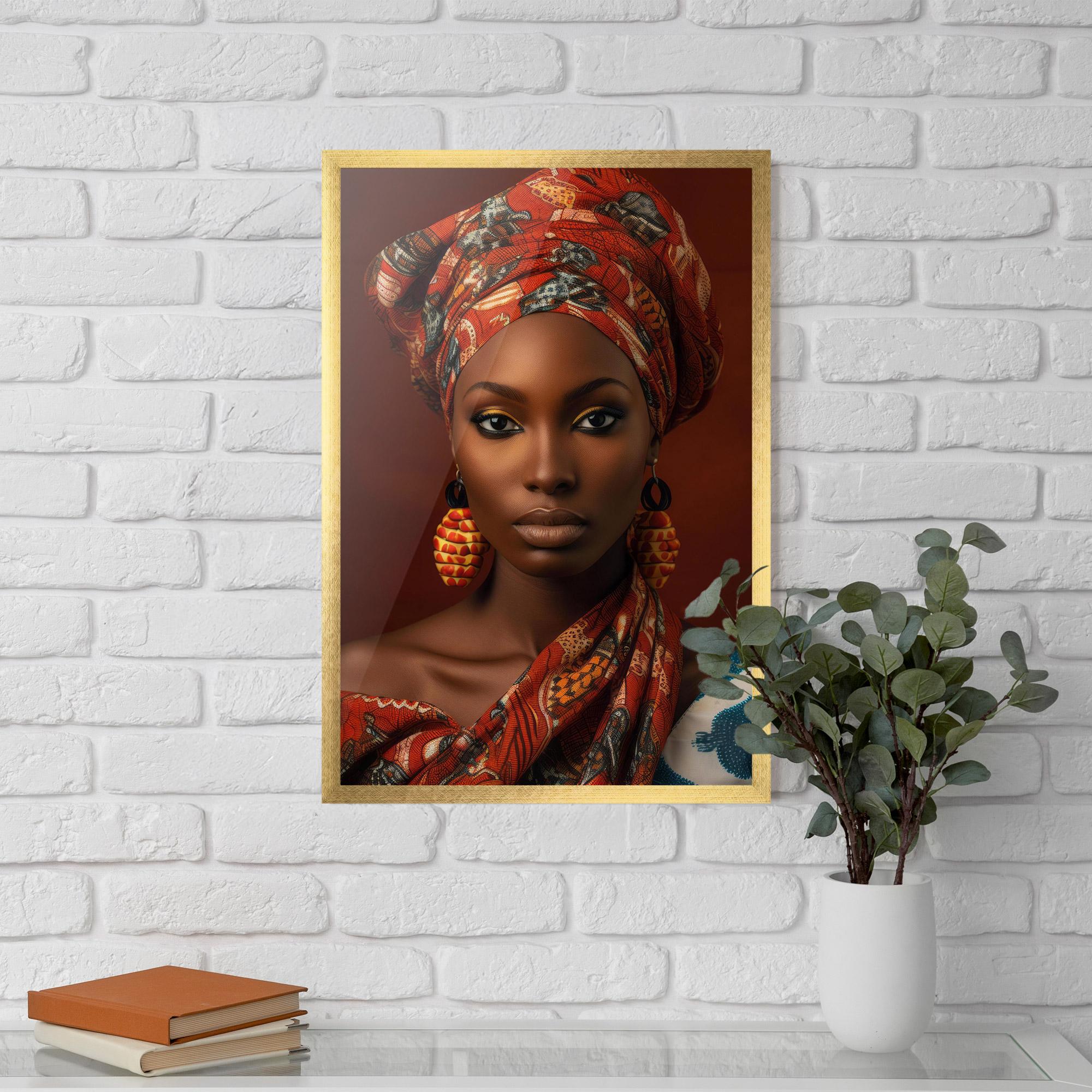 Poster Înrămat African Black Eyeliner mockup 5