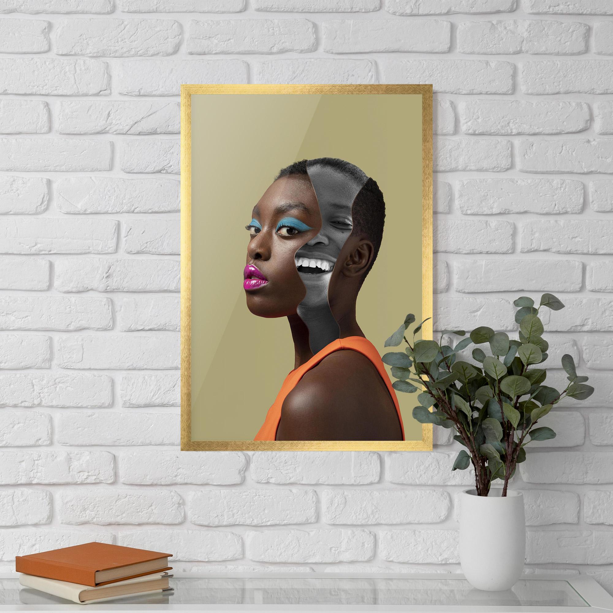 Poster Înrămat American Woman Collage mockup 5