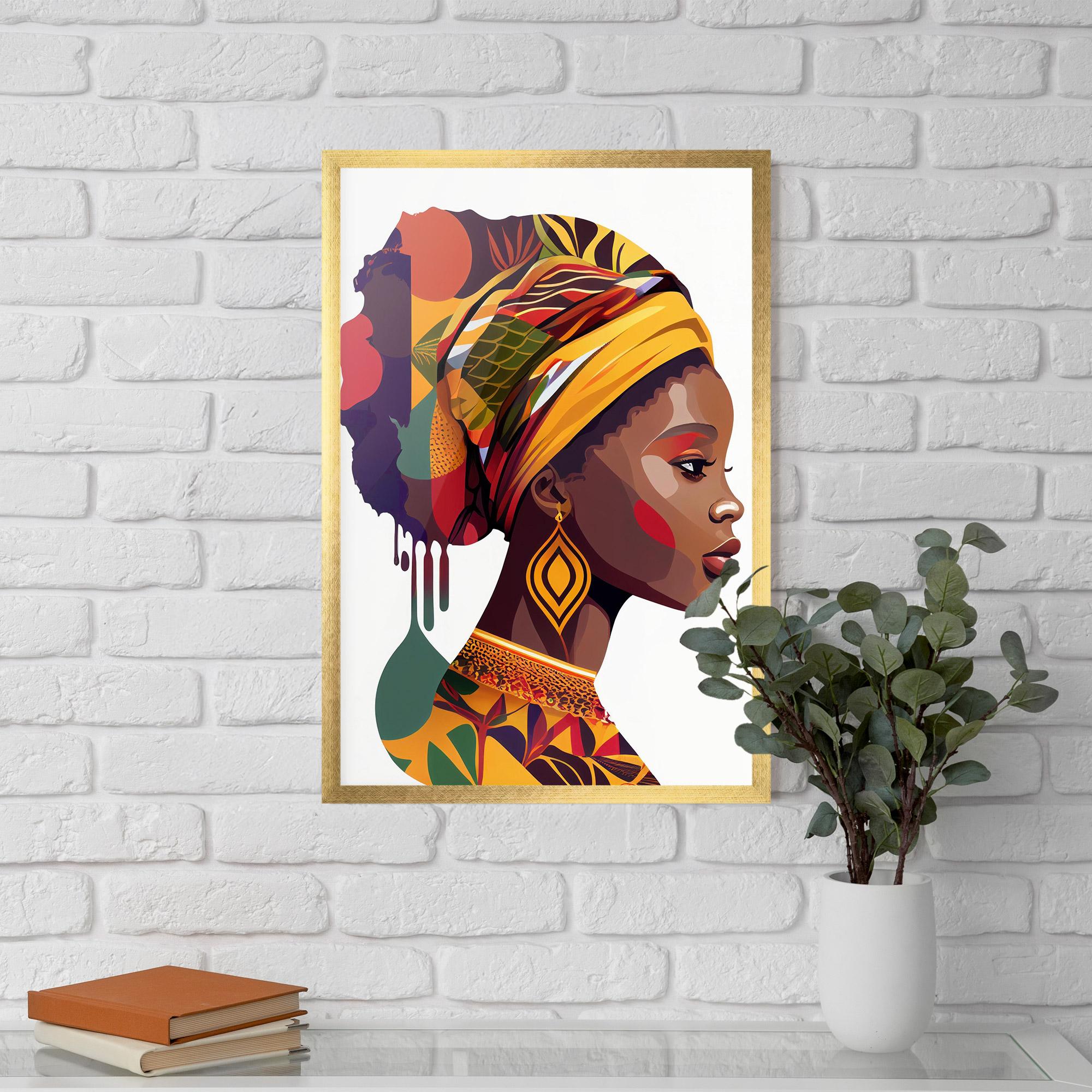 Poster Înrămat Colorful African mockup 5