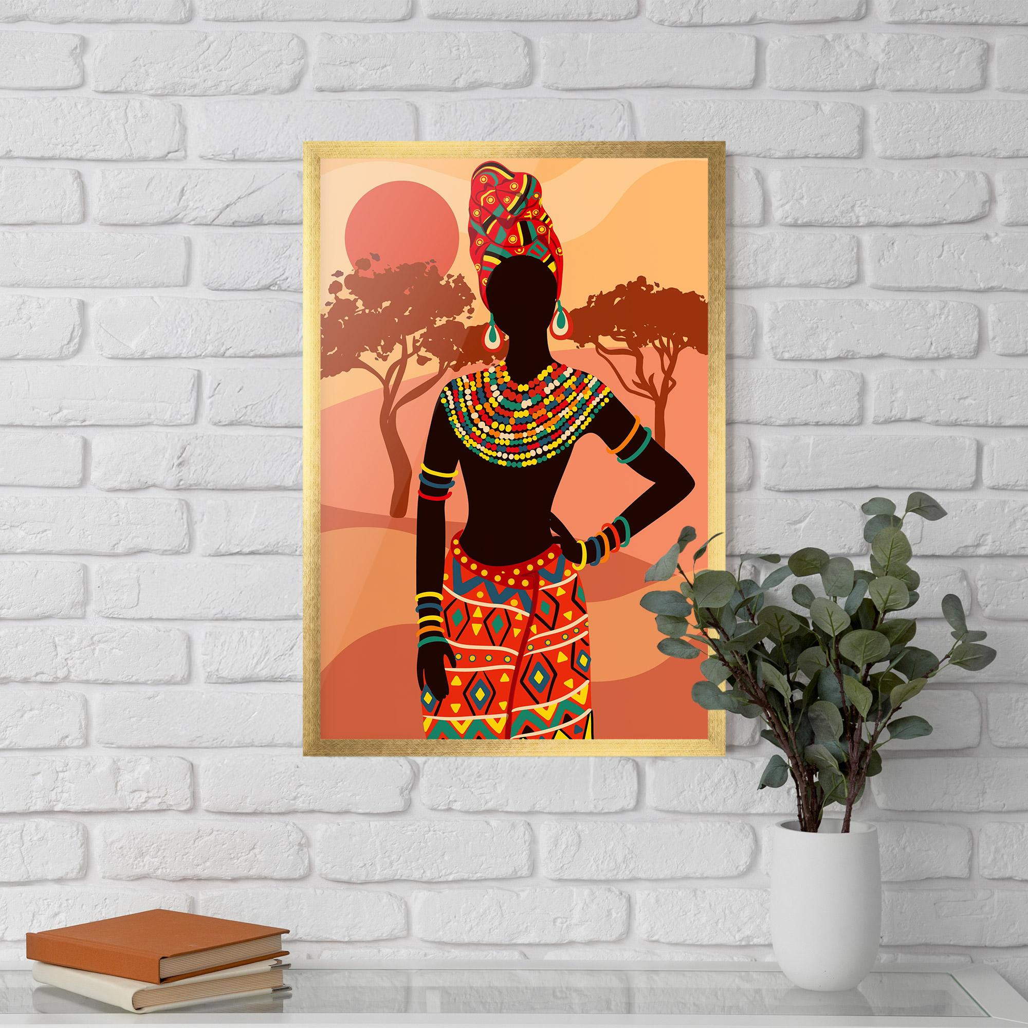 Poster Înrămat Ethnic African Color mockup 5