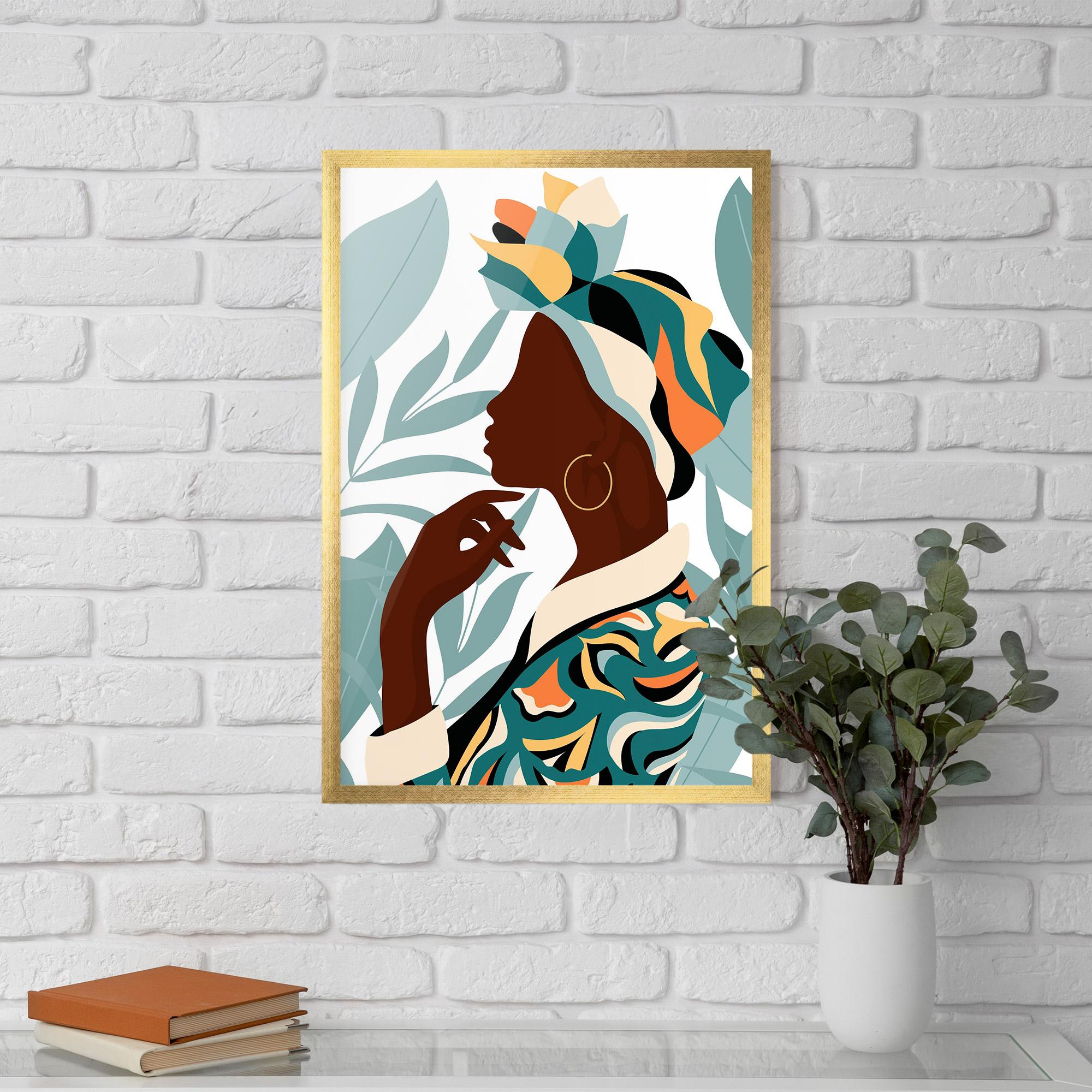 Poster Înrămat Gold African Earring mockup 5