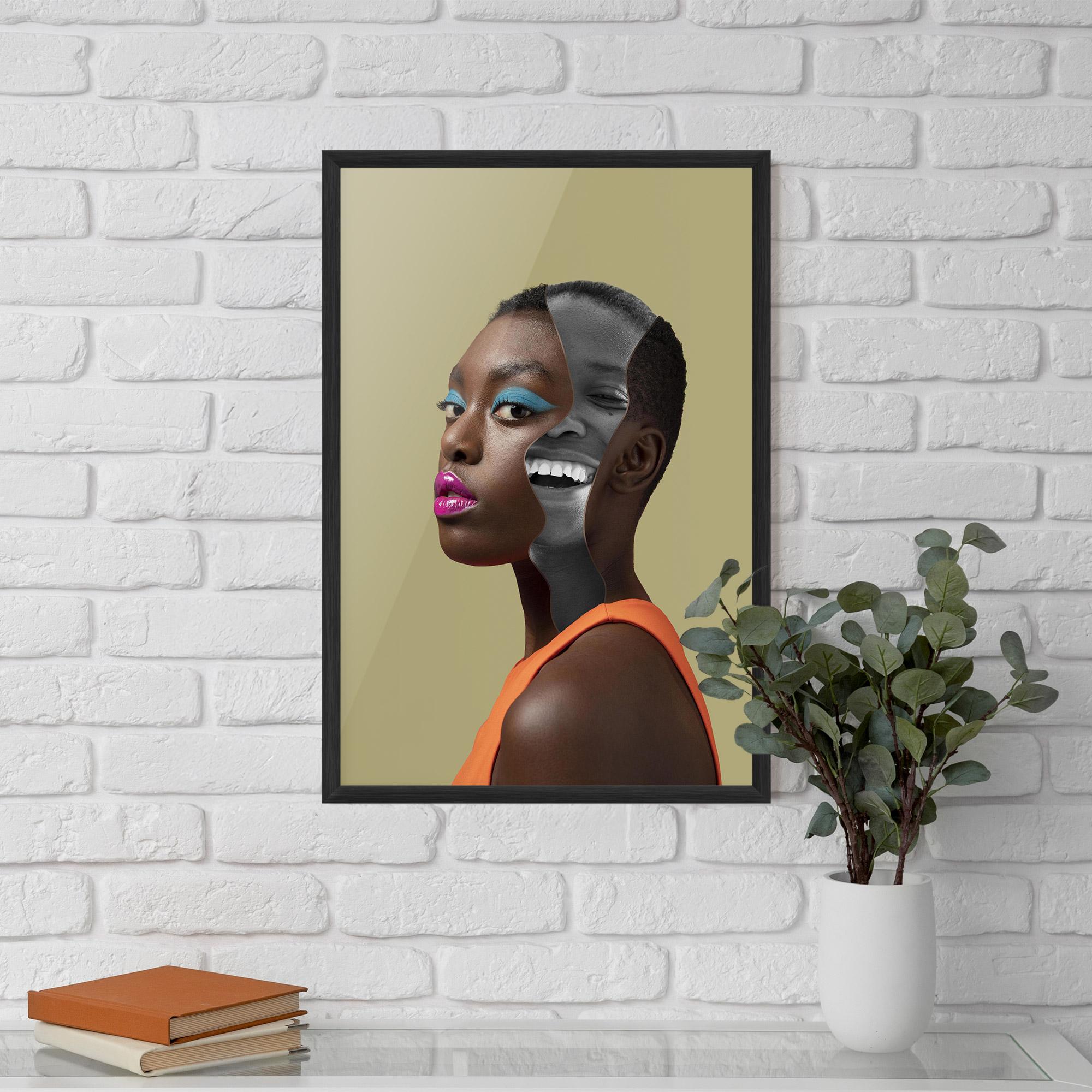 Poster Înrămat American Woman Collage mockup 5