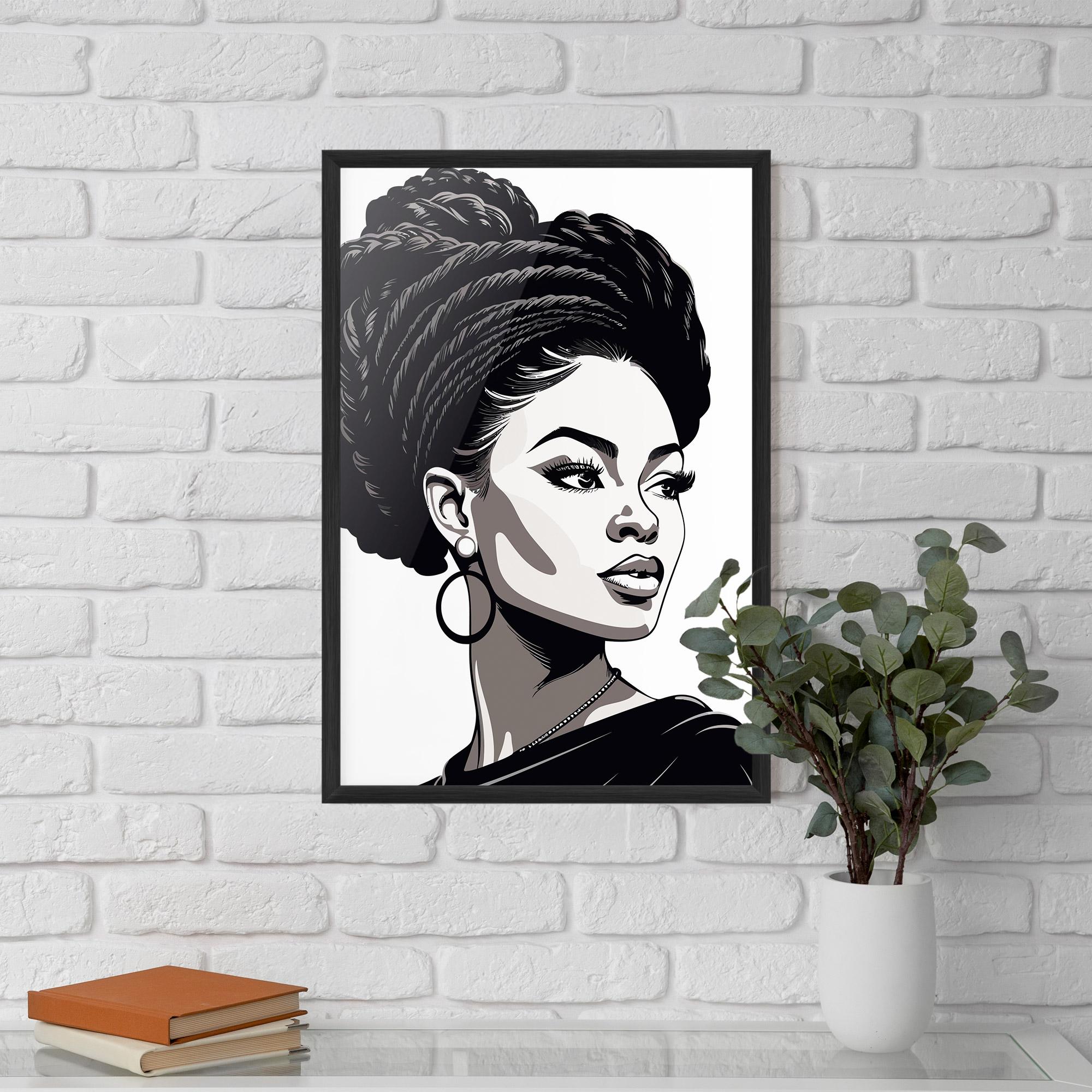 Poster Înrămat Brown Skin Woman mockup 5