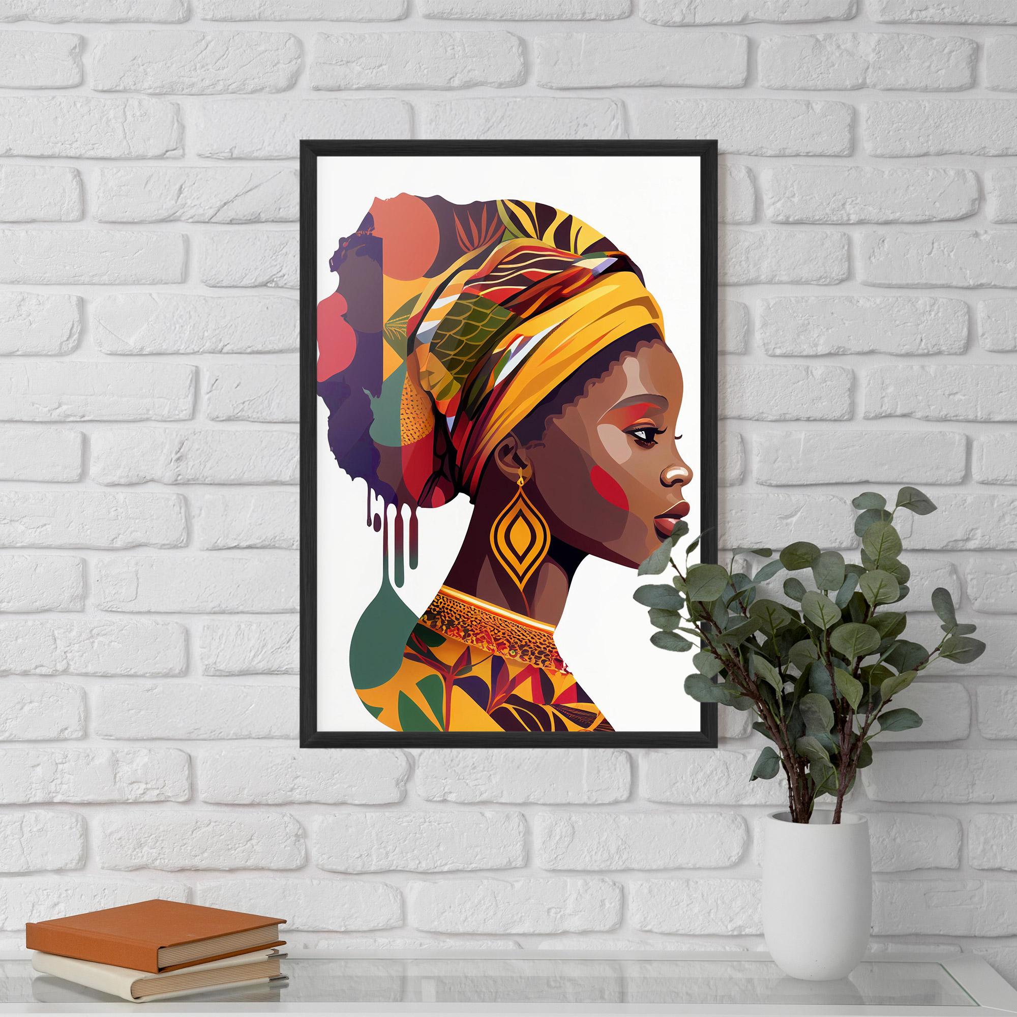 Poster Înrămat Colorful African mockup 5
