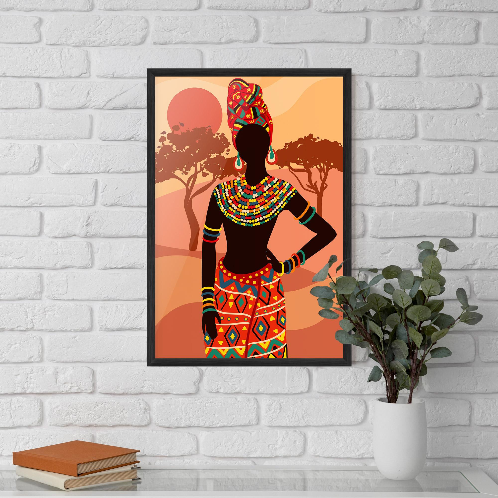 Poster Înrămat Ethnic African Color mockup 5