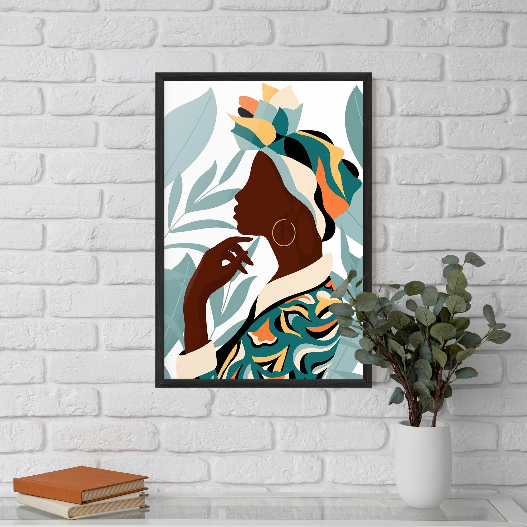 Poster Înrămat Gold African Earring mockup 5