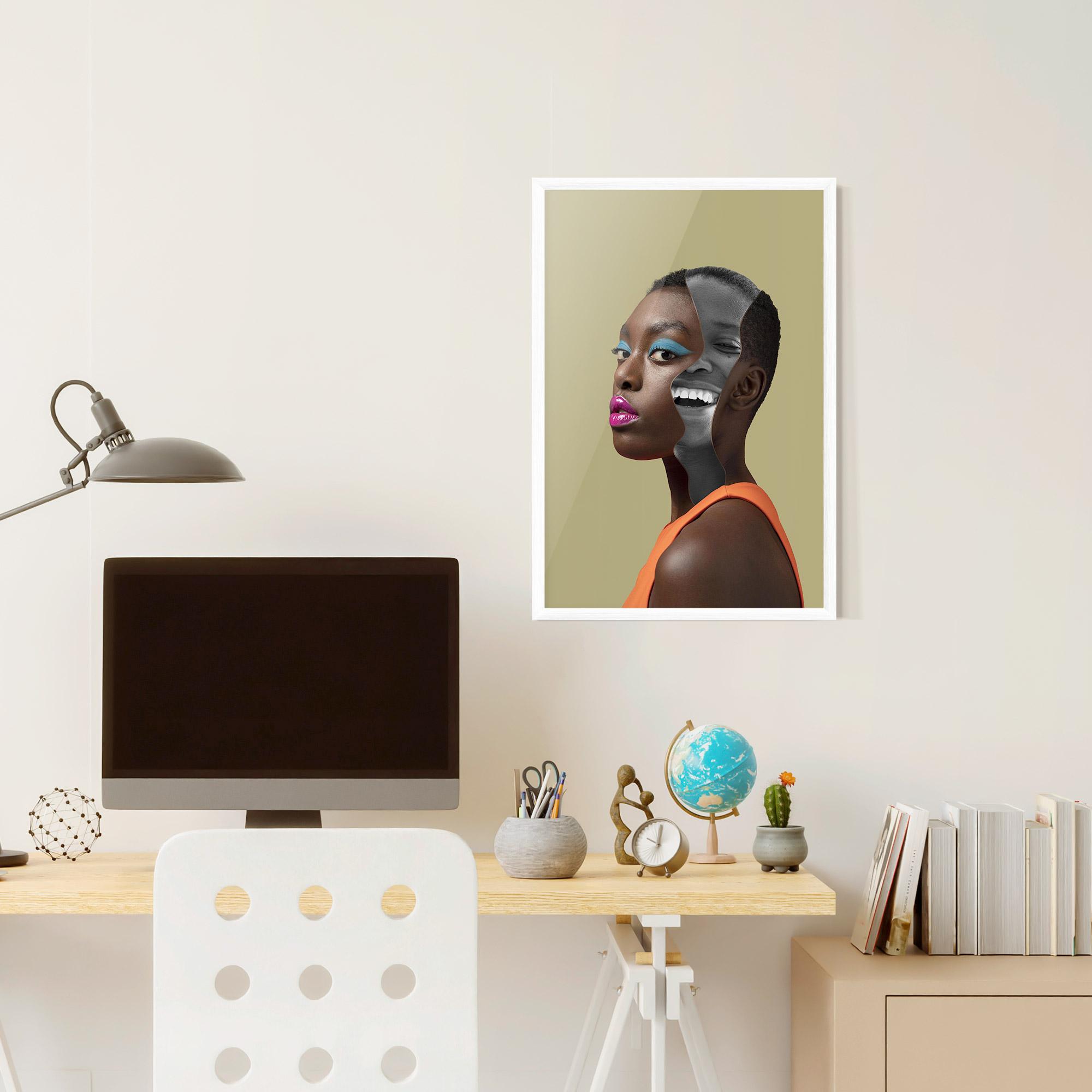 Poster Înrămat American Woman Collage mockup 6