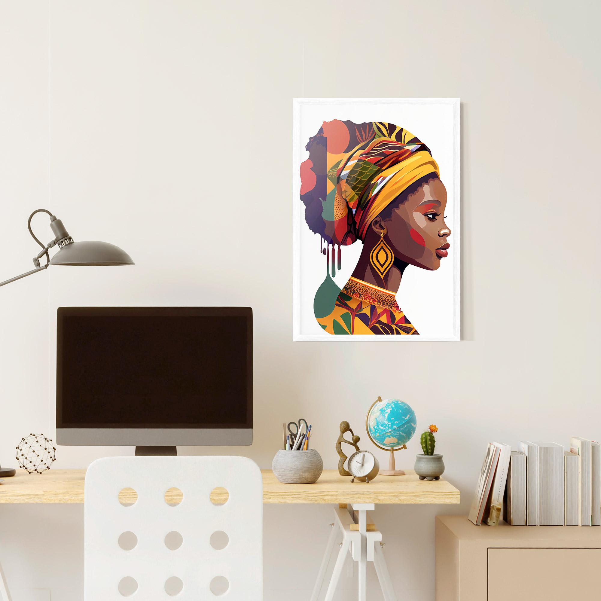 Poster Înrămat Colorful African mockup 6
