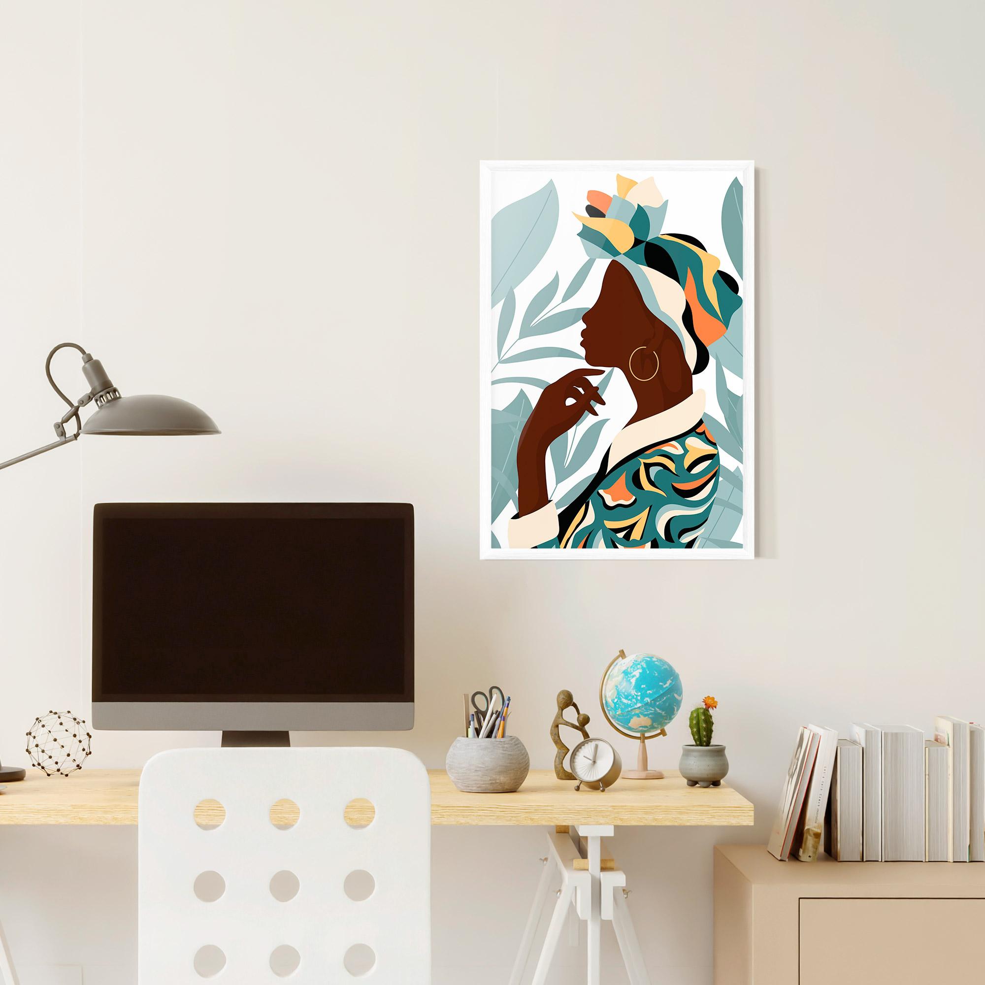 Poster Înrămat Gold African Earring mockup 6