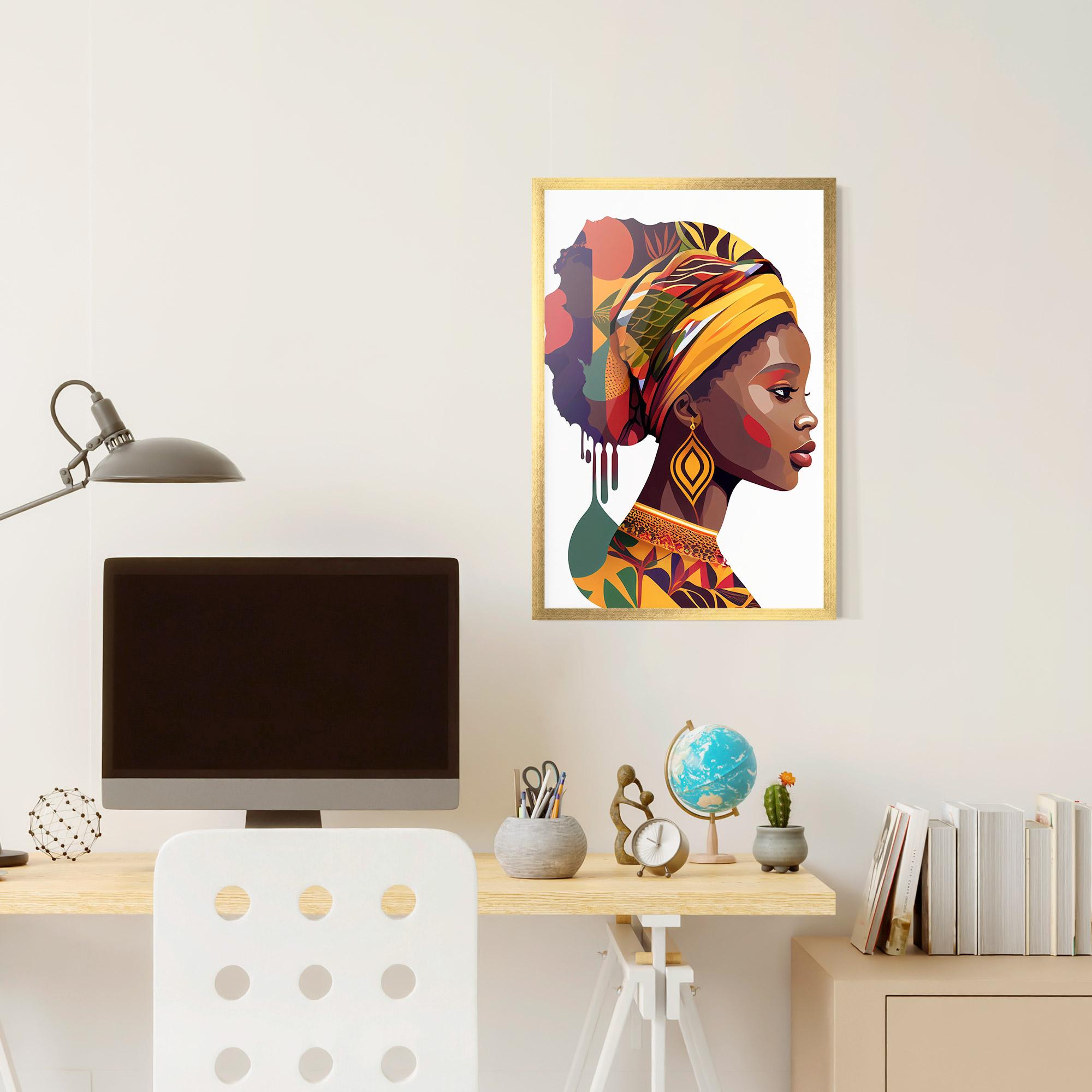 Poster Înrămat Colorful African mockup 6