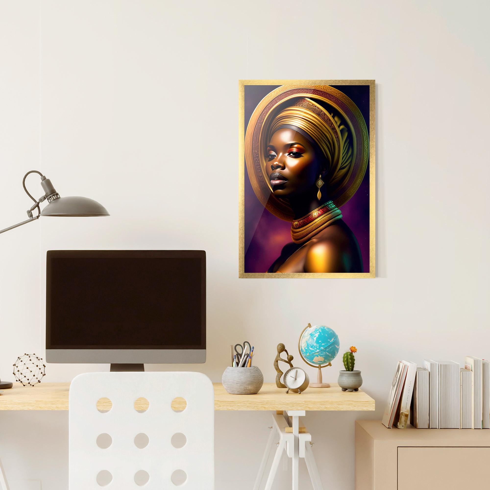 Poster Înrămat Golden Crown Woman mockup 6